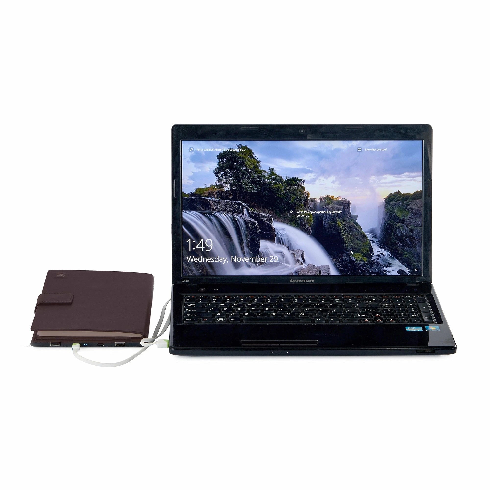 LT Smart Leather Notebook with Power Bank (5000 mAh) | Diary with Power Bank | Color: Brown Leather Talks
