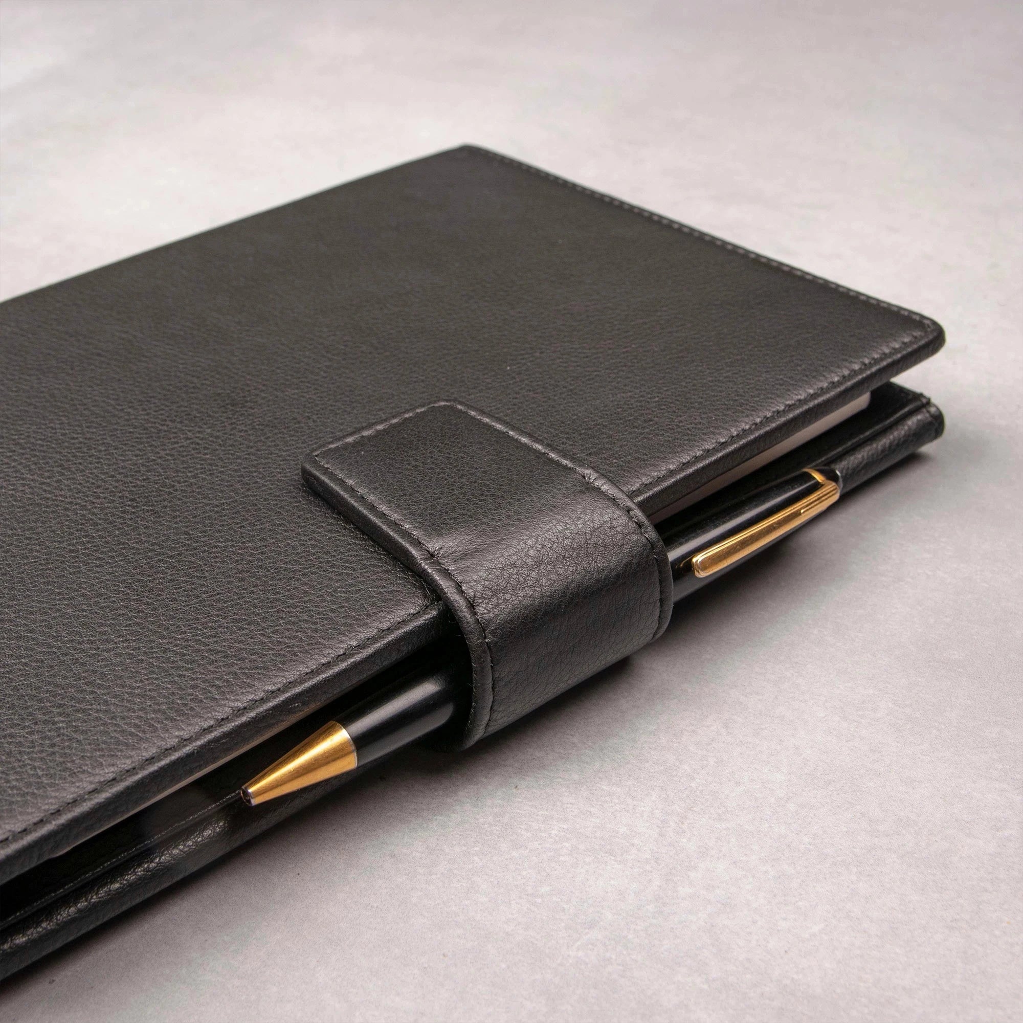 LT Smart Leather Notebook with Power Bank (5000 mAh) | Diary with Power Bank | Color: Nappa Black LeatherTalks