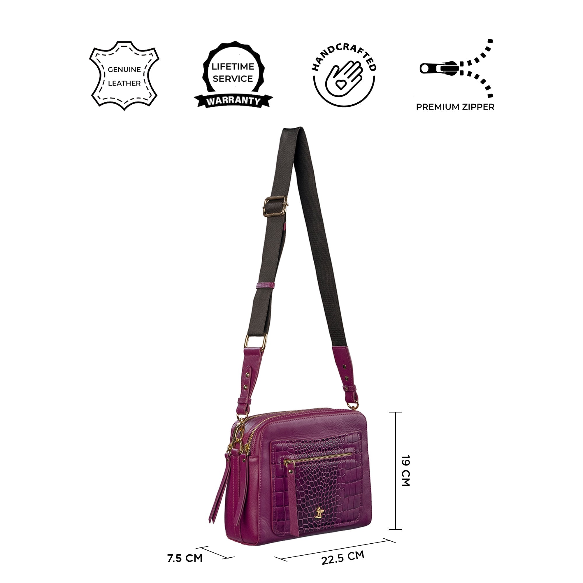Clara Jr. Leather Pink Handbag for Women |