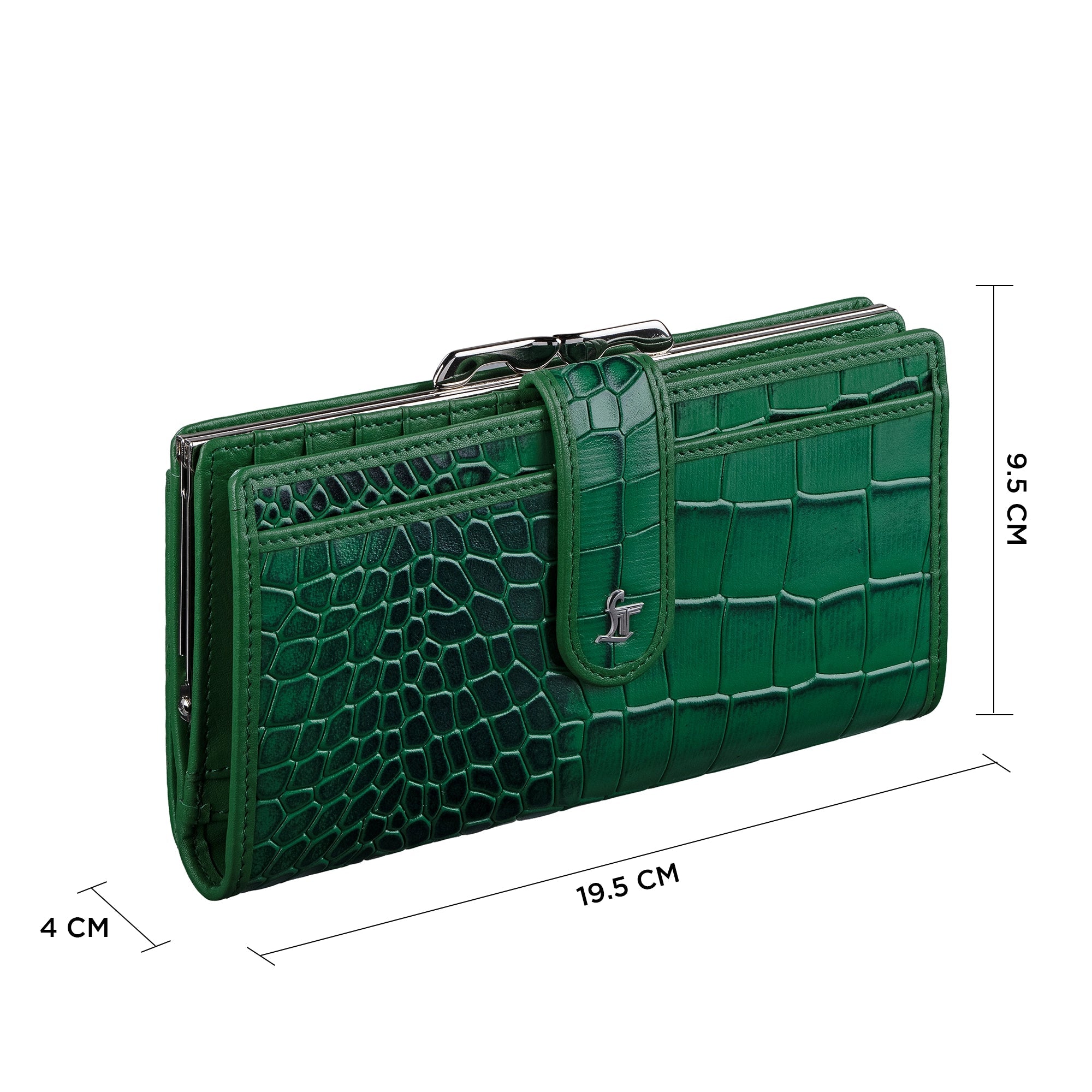 Clara 2 Ladies Wallet | Premium Leather Women’s Wallet | Elegant Daily Essentials Organizer | Colour: Green Leather Talks