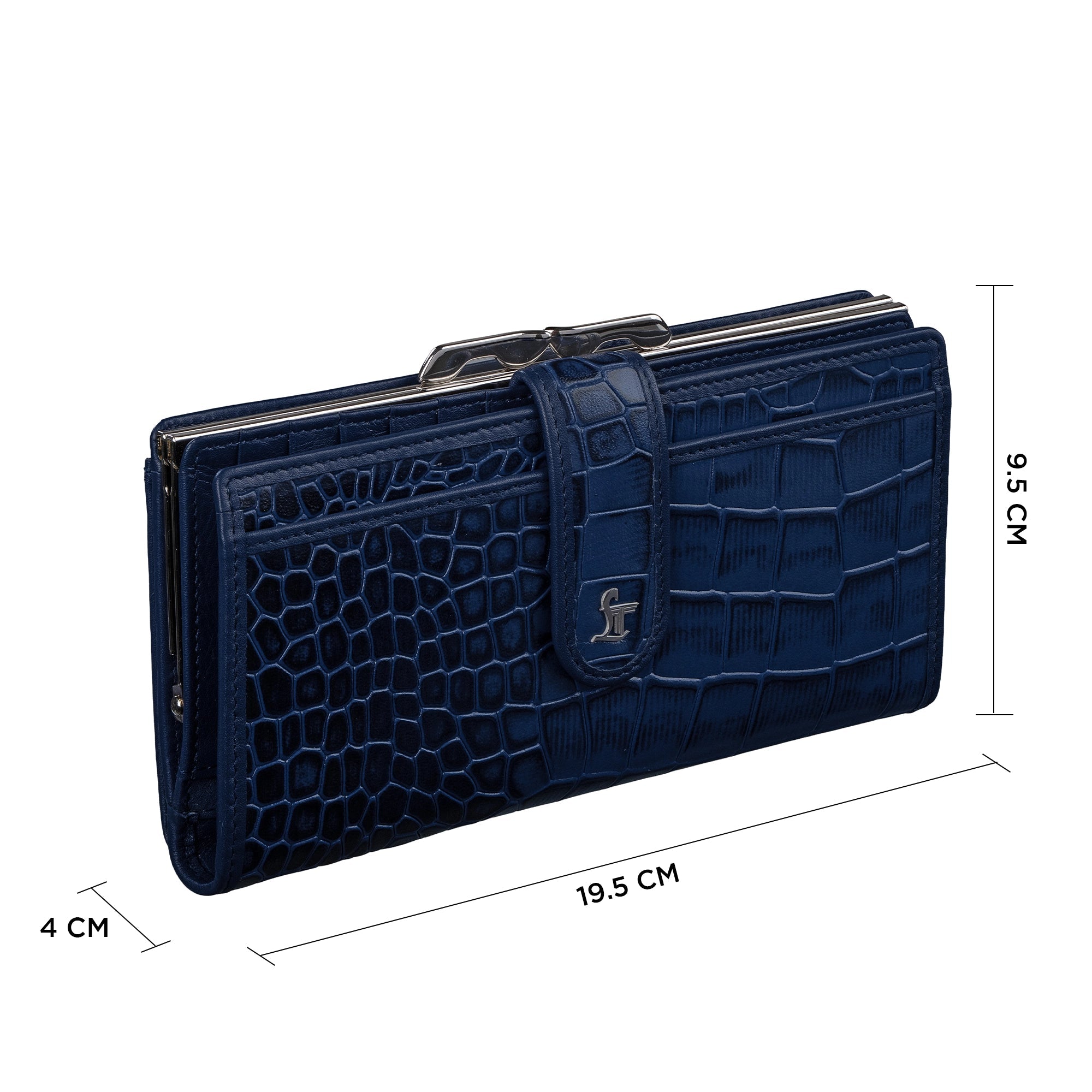 Clara 2 Ladies Wallet | Premium Leather Women’s Wallet | Elegant Daily Essentials Organizer | Colour: Blue Leather Talks