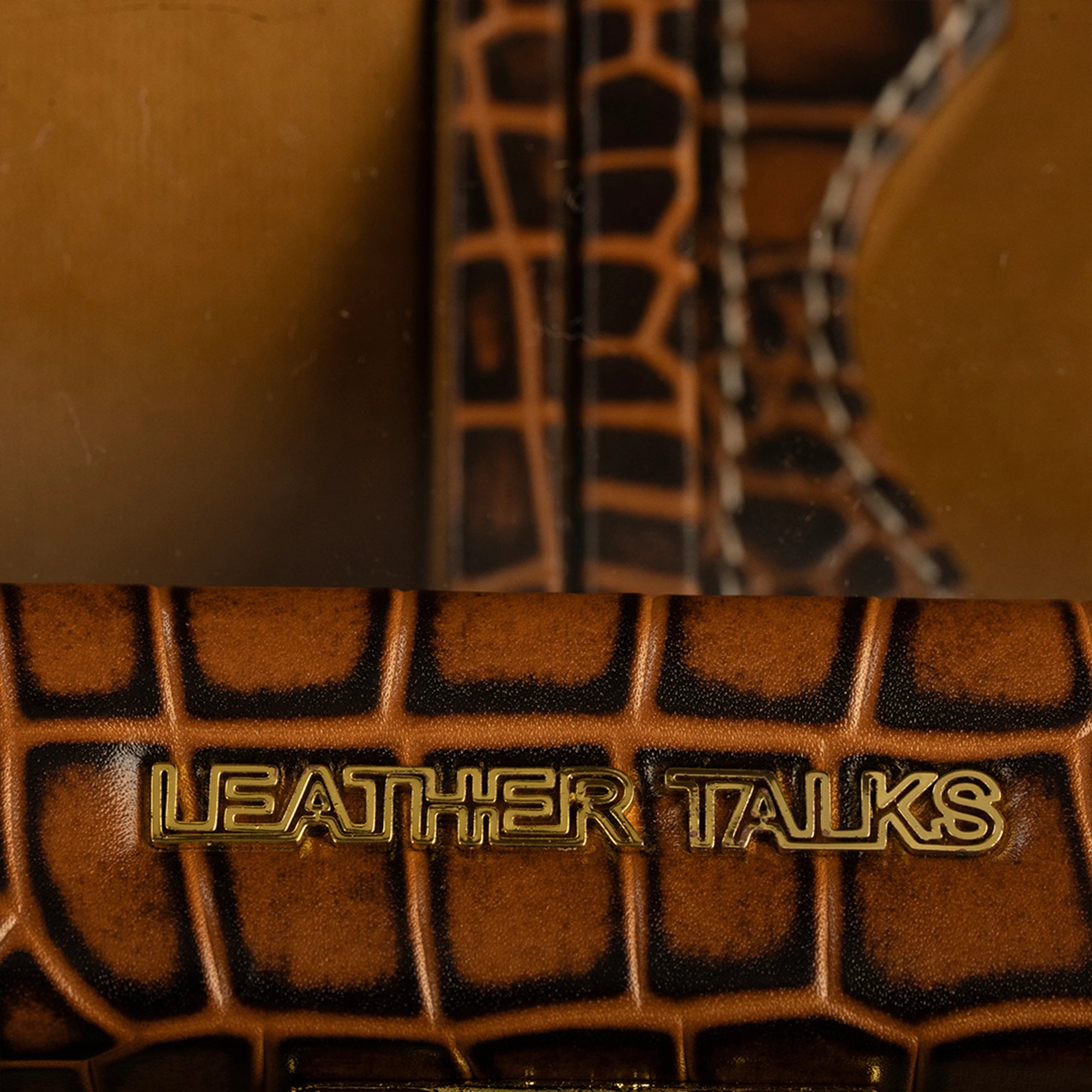 Galio Leather Watch Box / Case | Genuine Leather Watch Box for Men | Can Hold 8 Watches | Acrylic Glass Top | Color: Croco Tan Leather Talks