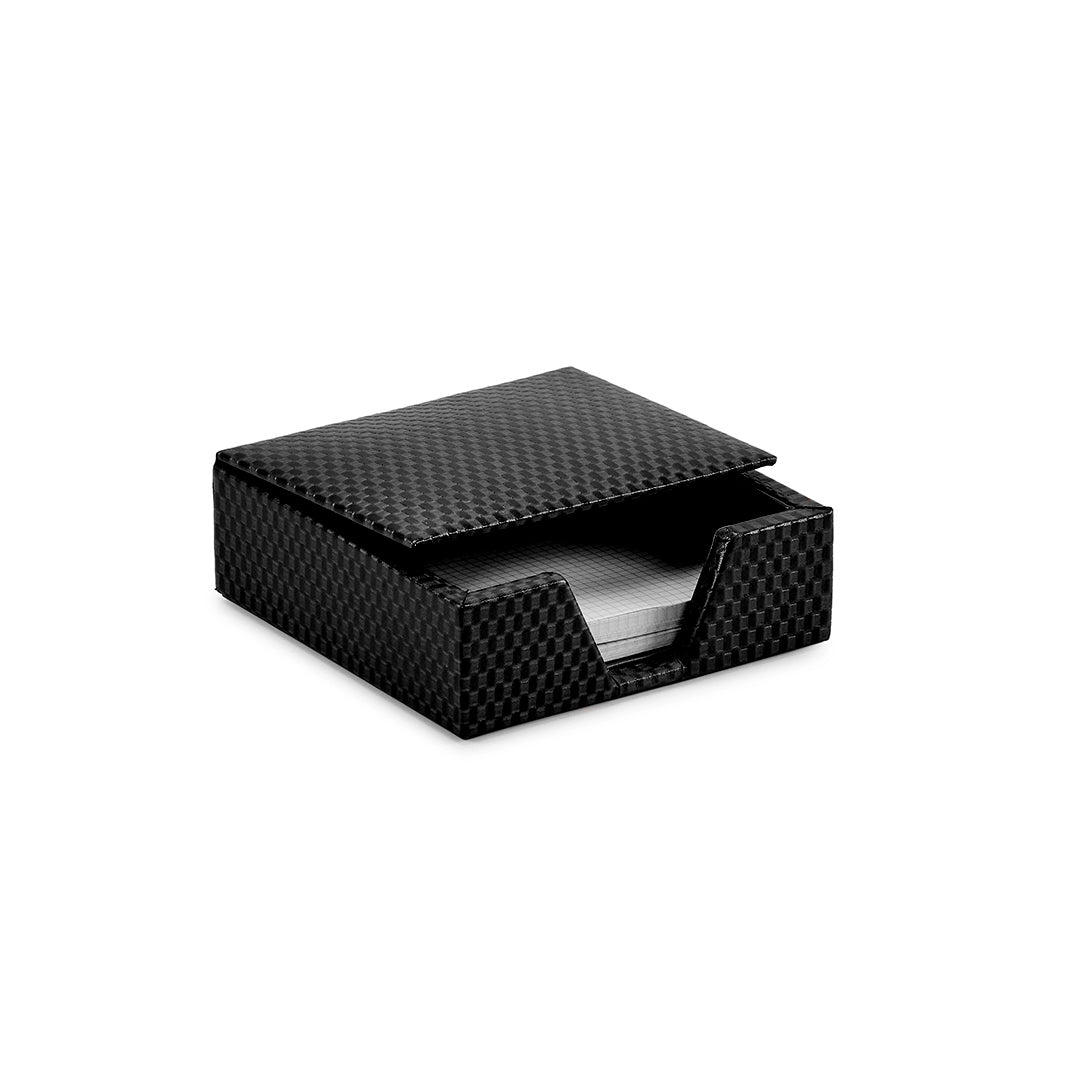 Desktop Planner Set II | Office Table Accessories | Embossed Genuine Leather | Color- Brick Black Leather Talks