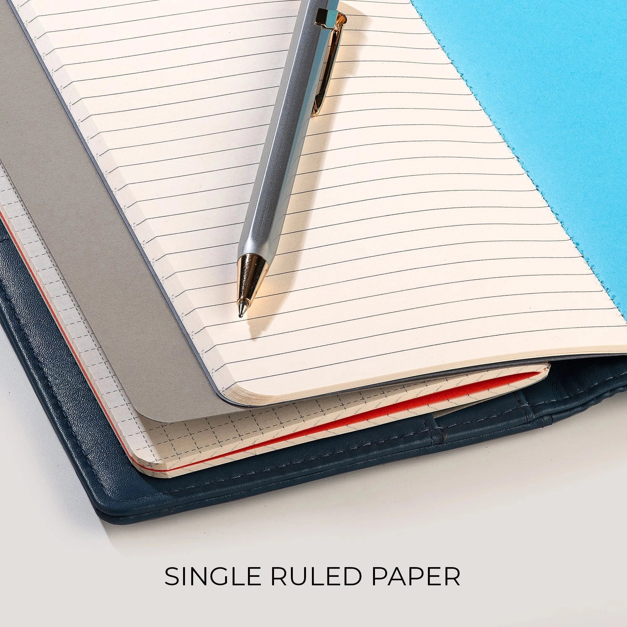 The Mini Melunge Luxury Pure Leather Notebook | Premium Leather Diary For Men & women | 100% Genuine Leather | Handmade Leather Journal - Blue Leather Talks