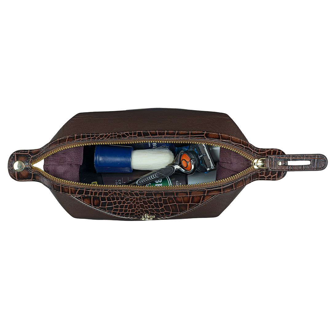 Leather toiletry bags