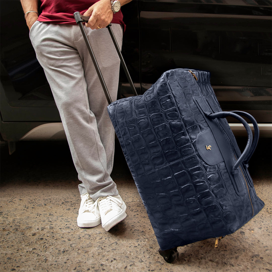 Leather Steelium Trolley/Travel Bag Leather Talks