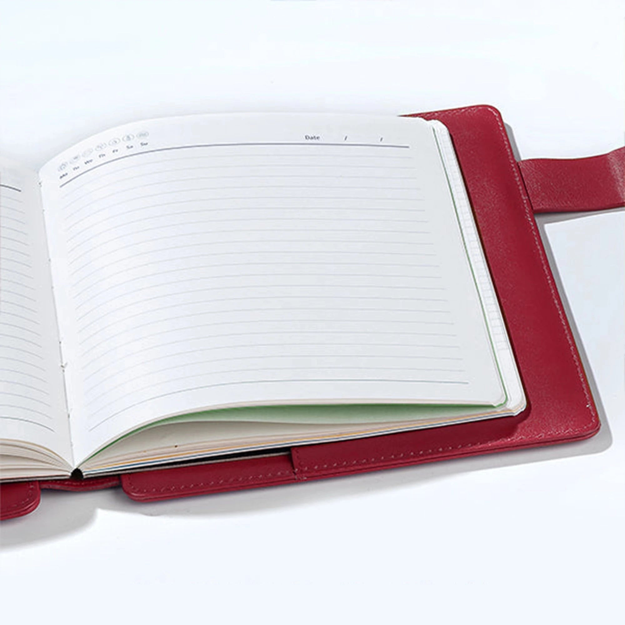 Melunge Leather Diary for Men & Women | Genuine Leather Journal/Notebook | Color- Cherry Leather Talks