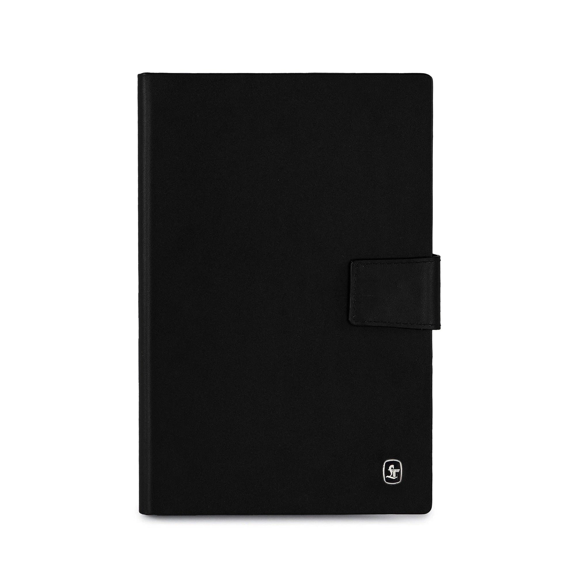 LT Smart Leather Notebook with Power Bank (5000 mAh) | Diary with Power Bank | Color: Nappa Black LeatherTalks