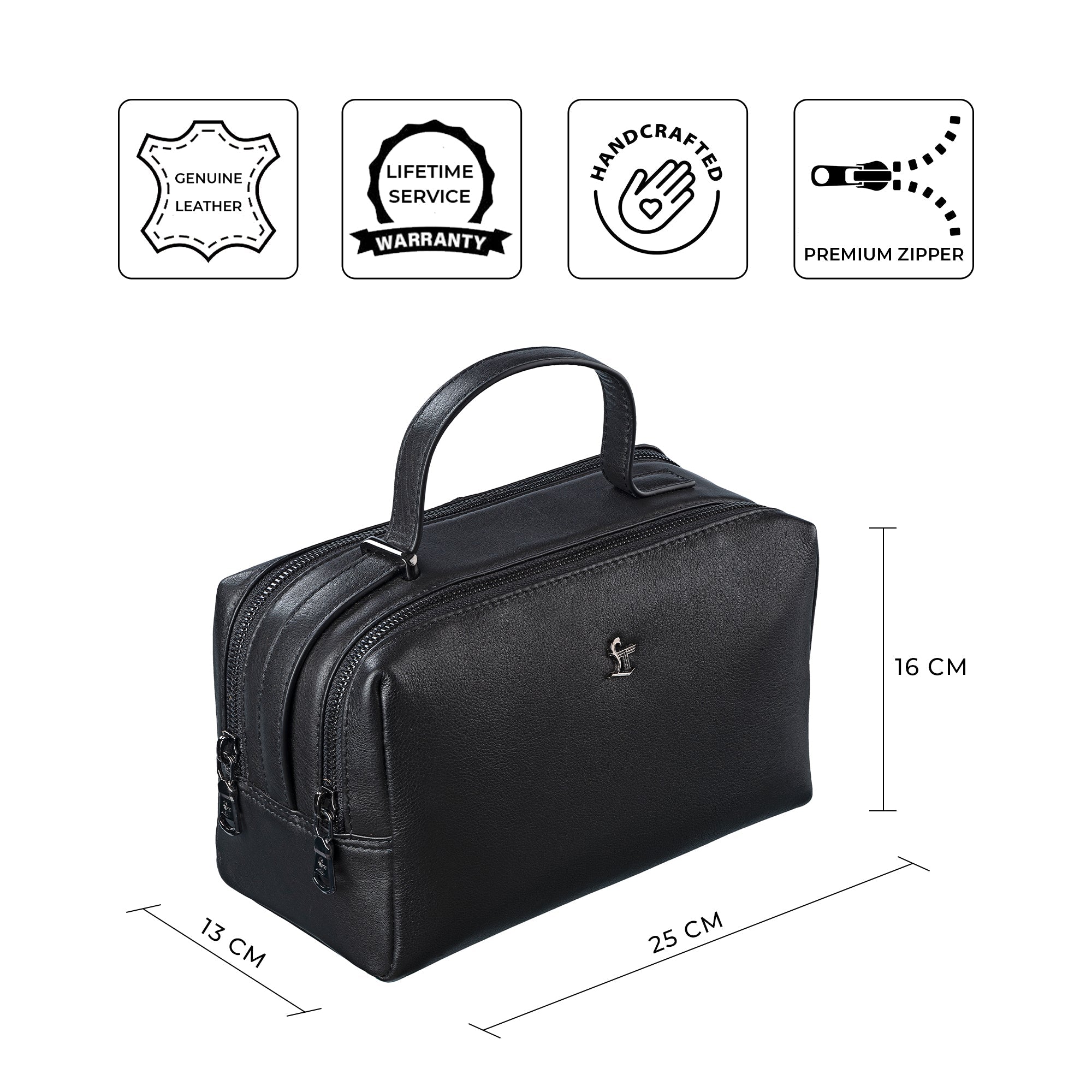 Leather Makeup pouch for travel