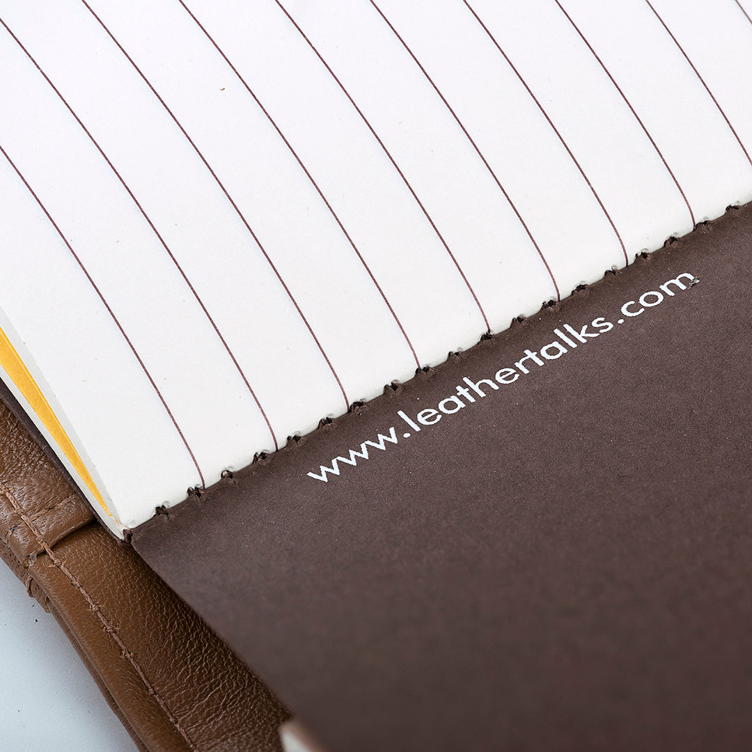 The Mini Melunge Luxury Pure Leather Notebook| Premium Leather Diary For Men & women | 100% Genuine Leather | Handmade Leather Journal - Tan Leather Talks