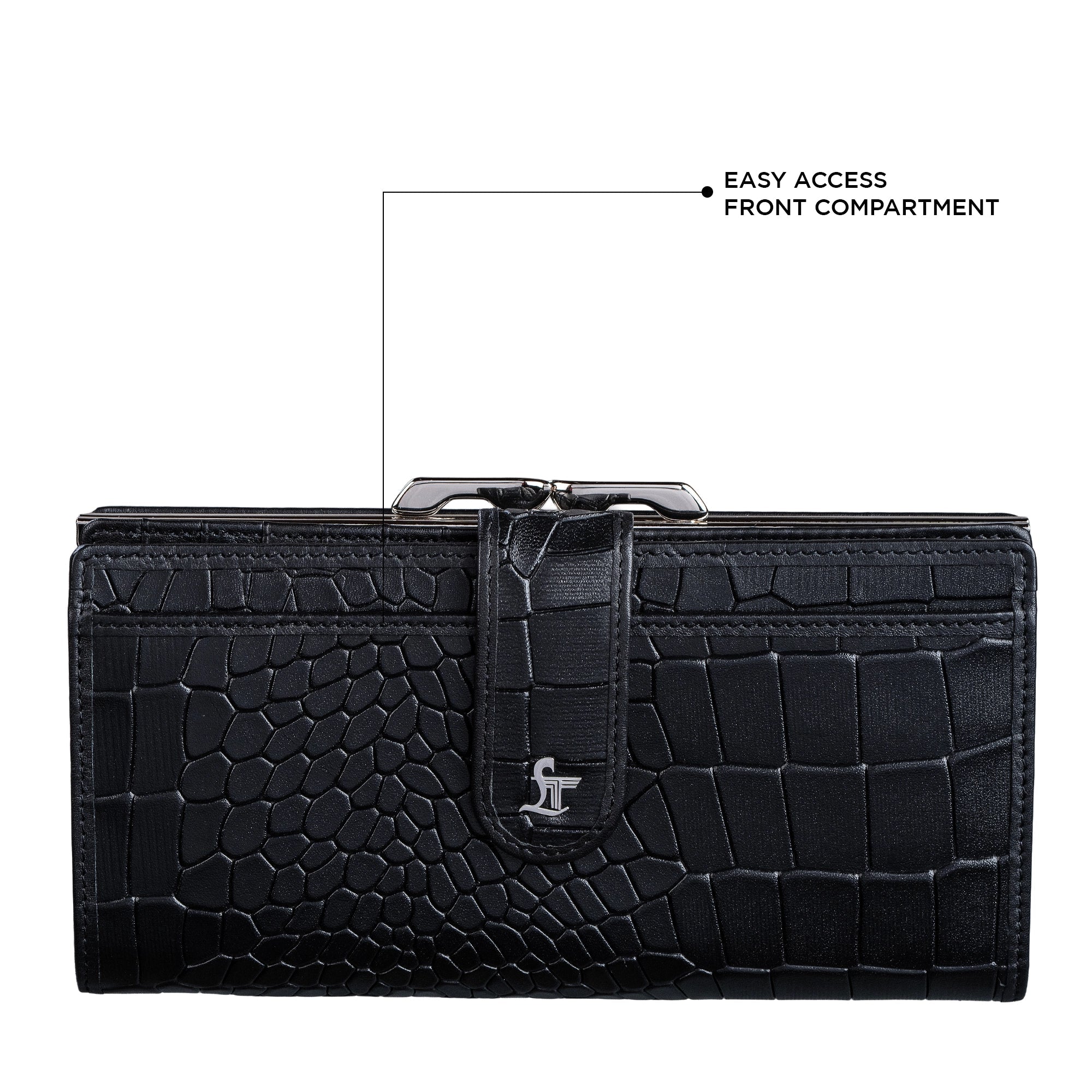 Clara 2 Ladies Wallet | Premium Leather Women’s Wallet | Elegant Daily Essentials Organizer | Black Leather Talks