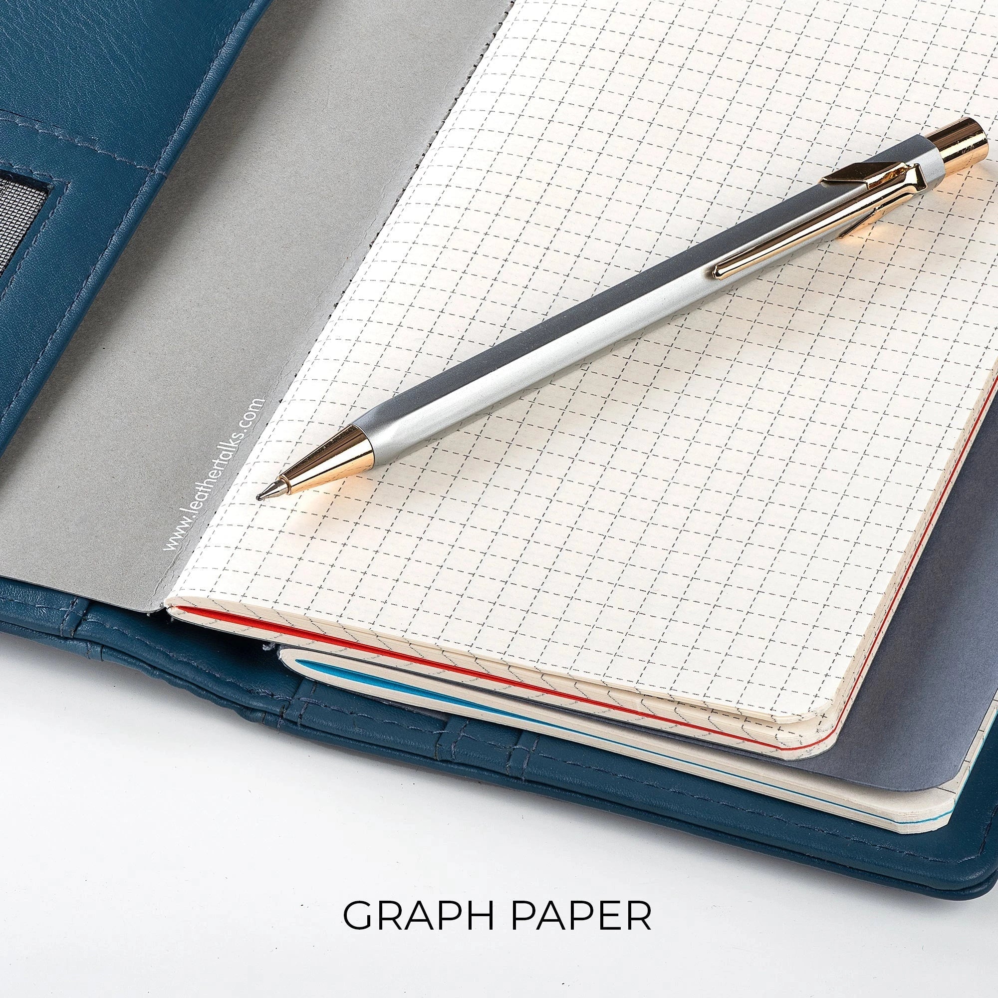 The Mini Melunge Luxury Pure Leather Notebook | Premium Leather Diary For Men & women | 100% Genuine Leather | Handmade Leather Journal - Blue Leather Talks