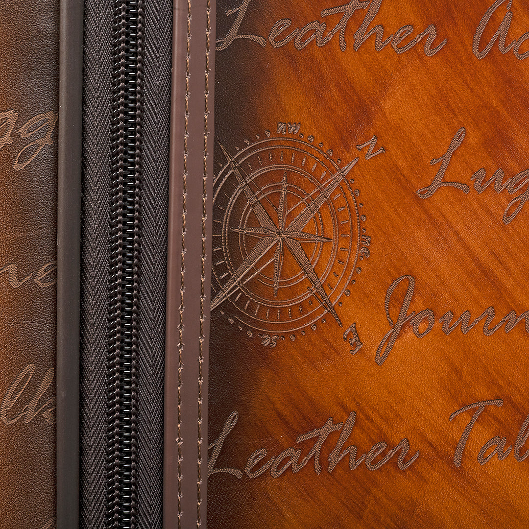 Condorium Premium Genuine Leather Travel Trolley Bag | Tan | TSA Lock | Spinner Wheels | Laptop Compartment | Handcrafted in Korea | Designed in Italy (16inch) Leather Talks