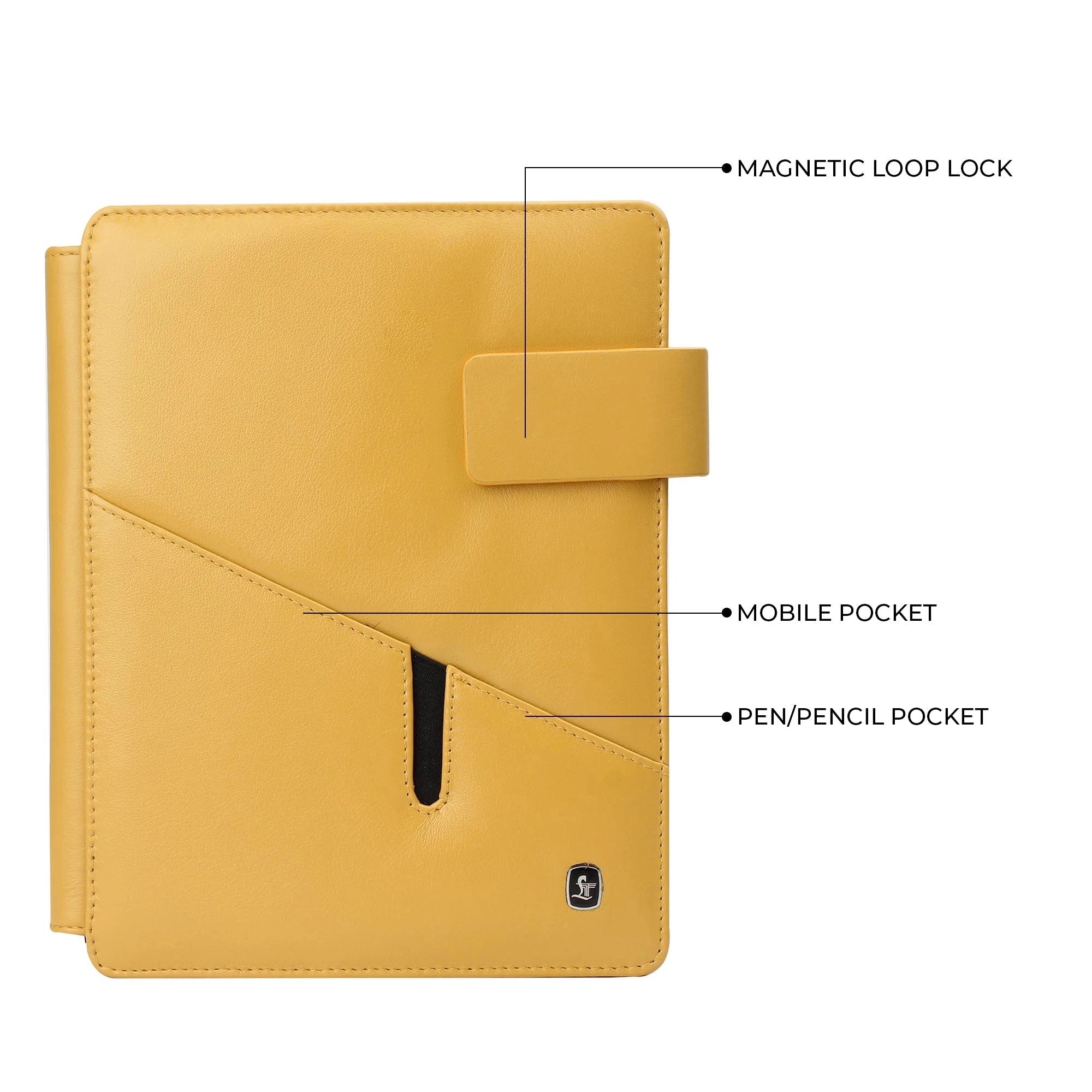 Melunge Leather Diary For Men & Women | Genuine Leather Journal / Notebook | Color - Yellow Leather Talks