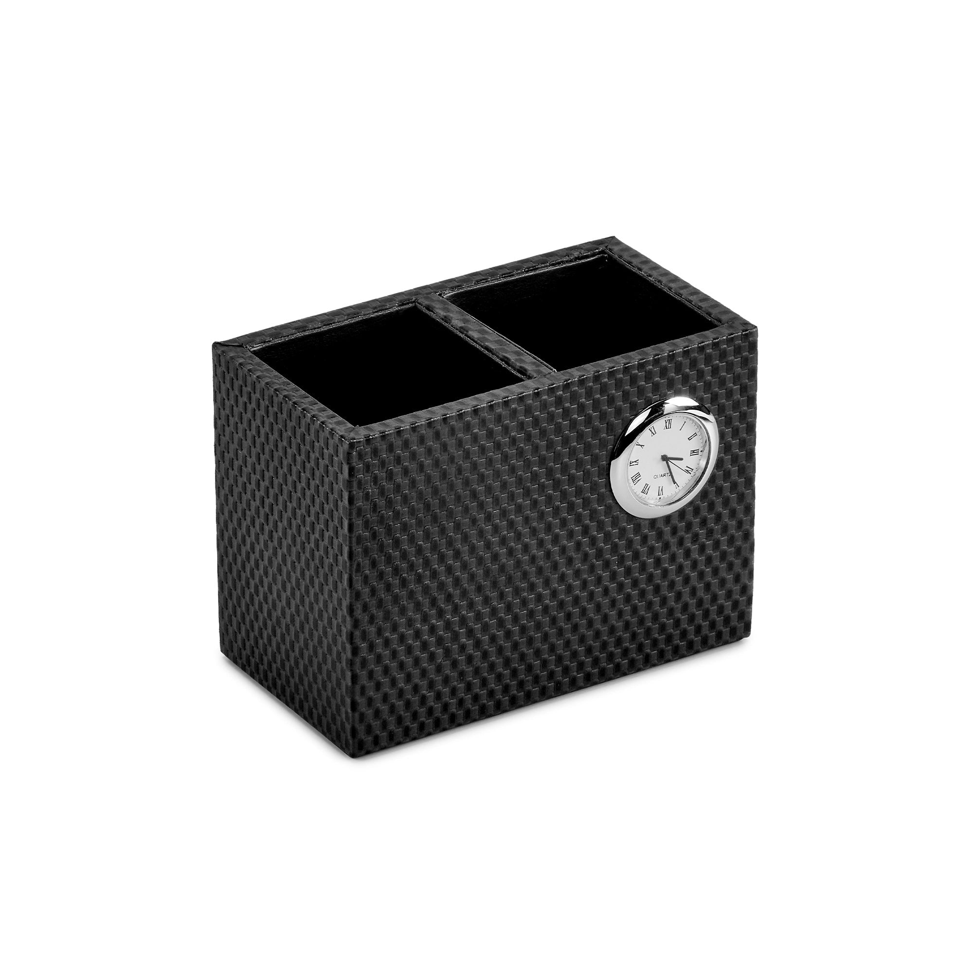 Desktop Planner Set I | Office Table Accessories| Color- Brick Black Leather Talks