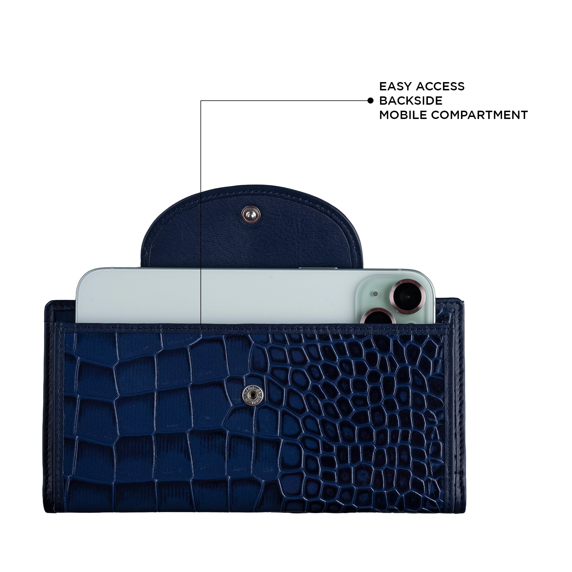 Clara 2 Ladies Wallet | Premium Leather Women’s Wallet | Elegant Daily Essentials Organizer | Colour: Blue Leather Talks