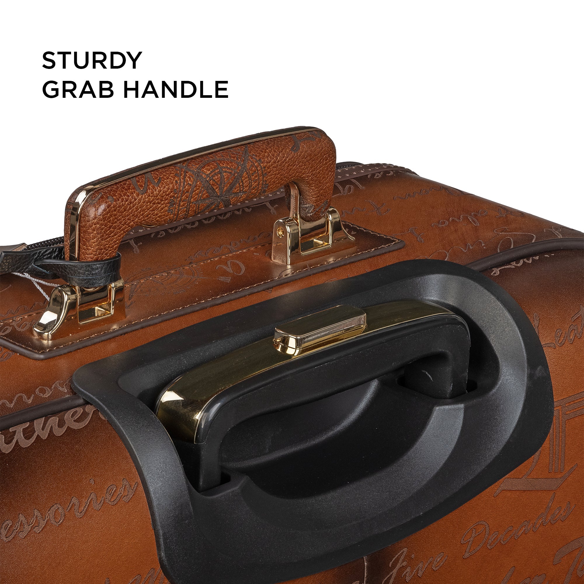 Condorium Premium Genuine Leather Travel Trolley Bag