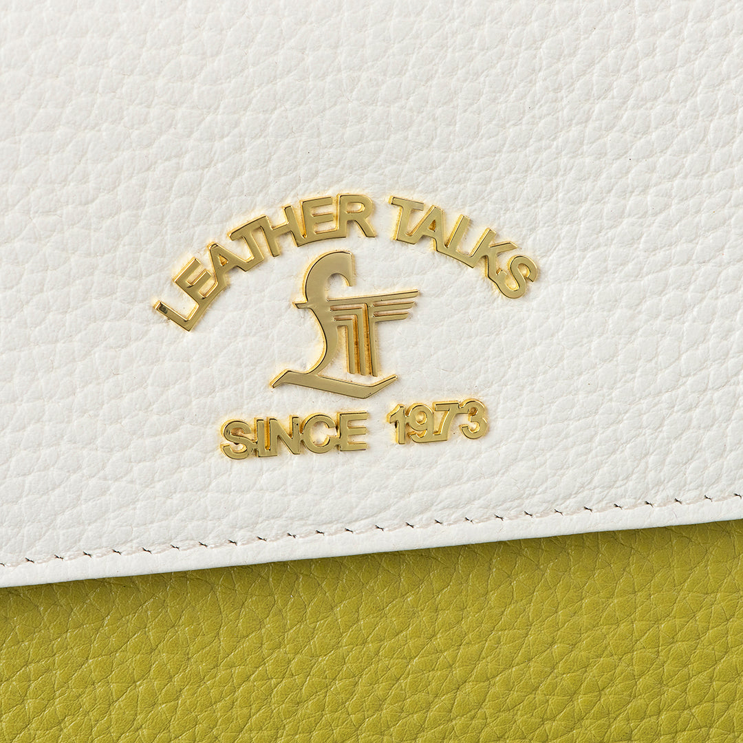Lemon Green Enna Clutch cum Sling Leather Ladies Wallet | RFID Safe | Premium Leather Talks Logo