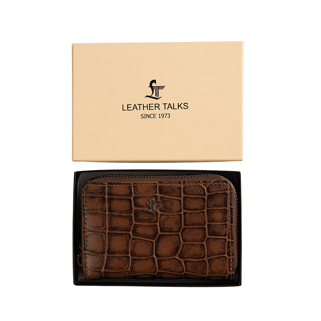 Genuine leather card holder