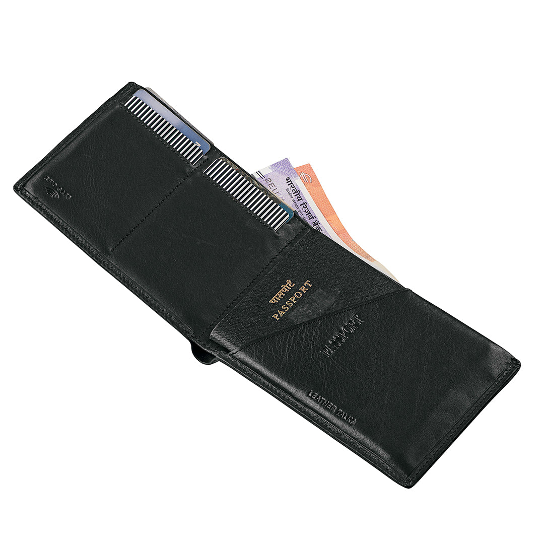 Luxury Leather Wallet for Men – Ideal for Passport and Cards