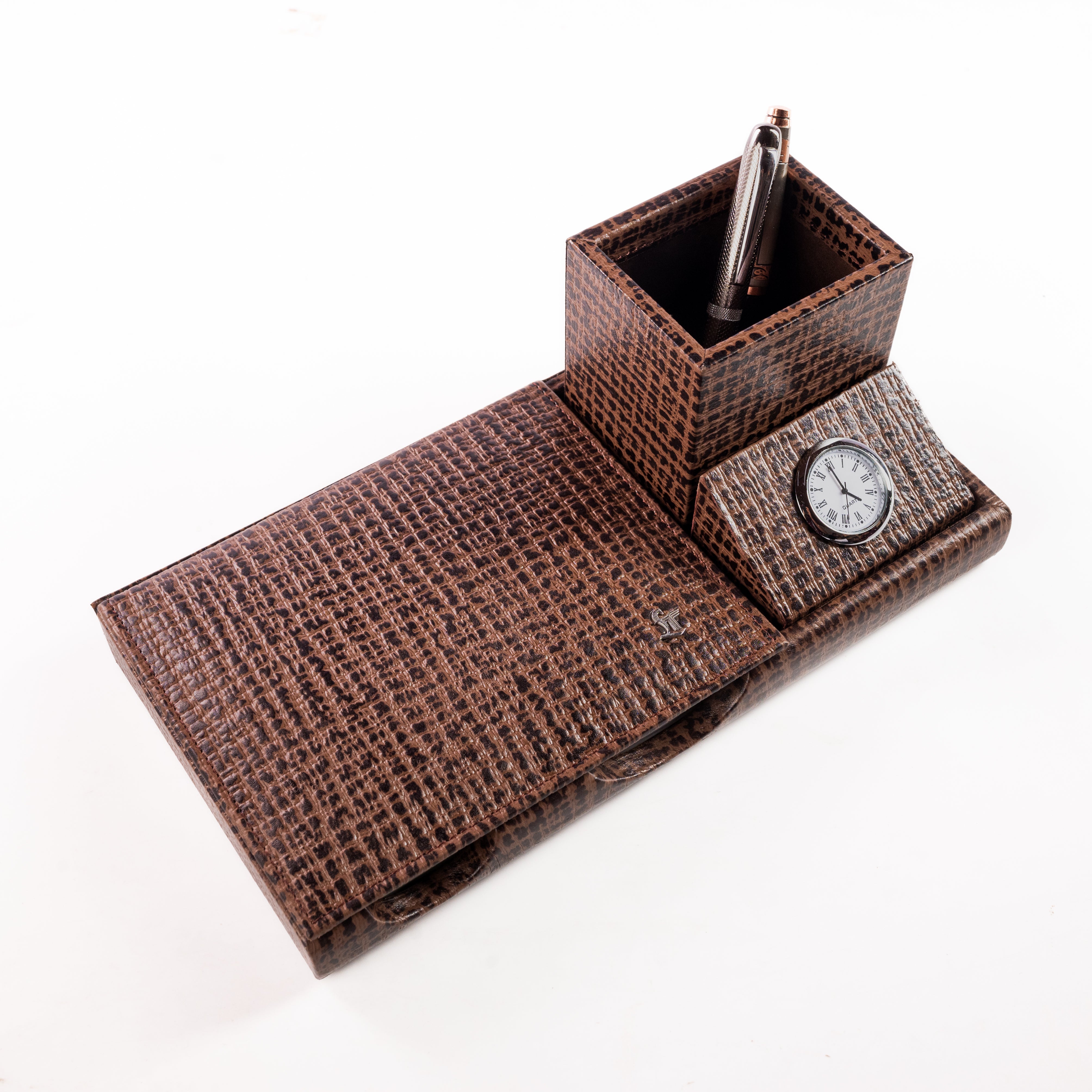 Luxury Leather Desk Organizer Set