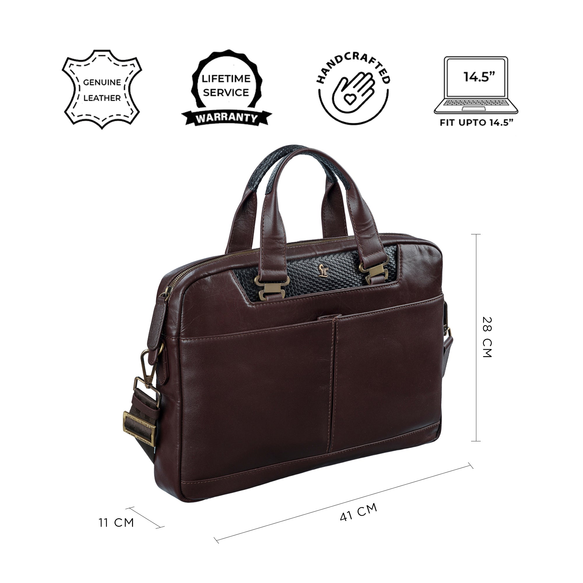 Genuine leather office bag