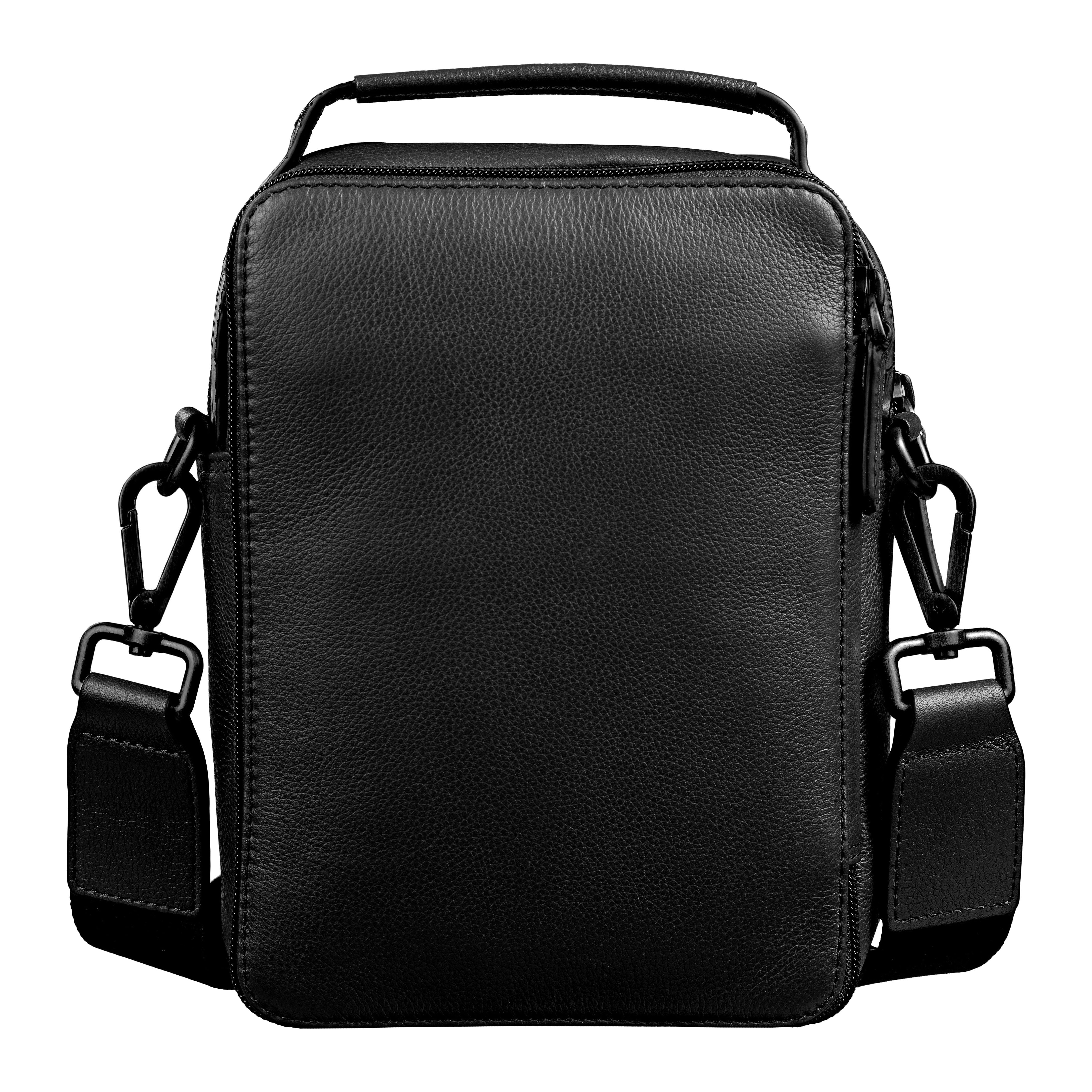 Men's Bag VIII | Leather Messenger Bag – Stylish, Durable, & Premium Laptop Bag for Work | Colour : Black Leather Talks