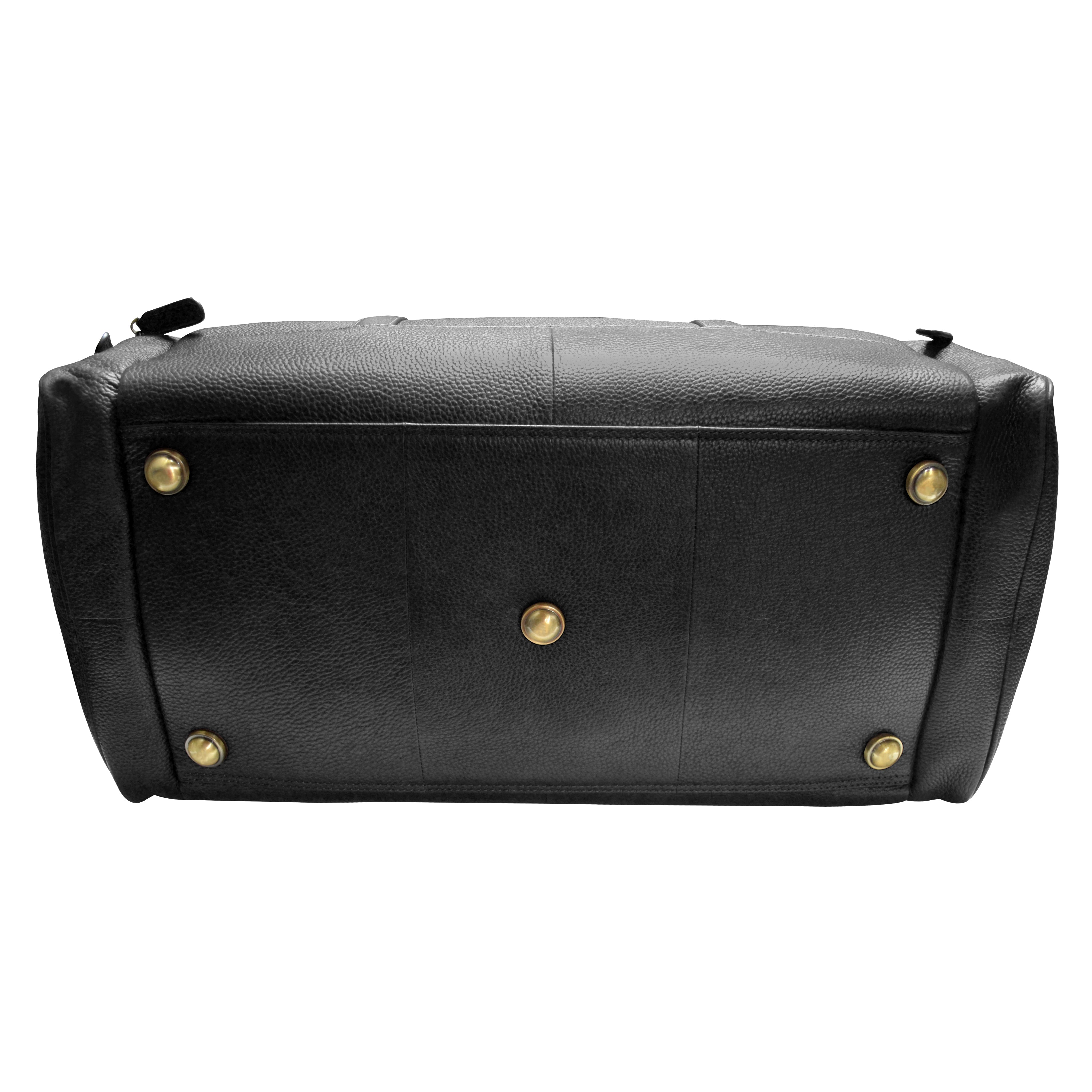 Bush Duffle Bag | Genuine Leather Travel Bag | Duffle Bag for Men | Color: Black & Brown Leather Talks