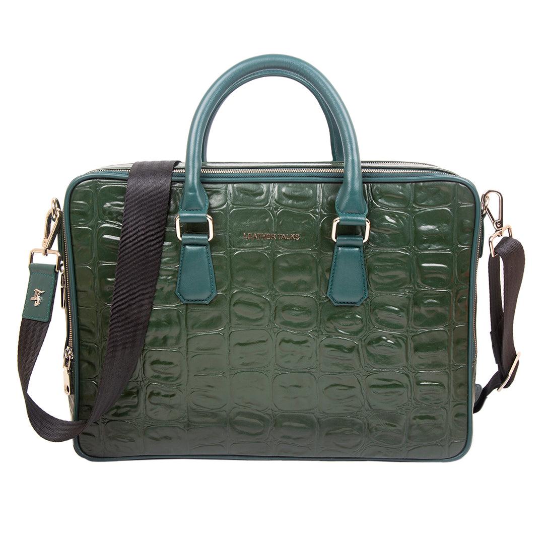 Great Dane | Pure Leather | Folio Bag, Wallet & Belt Combo Set for Men | Color : Olive Green