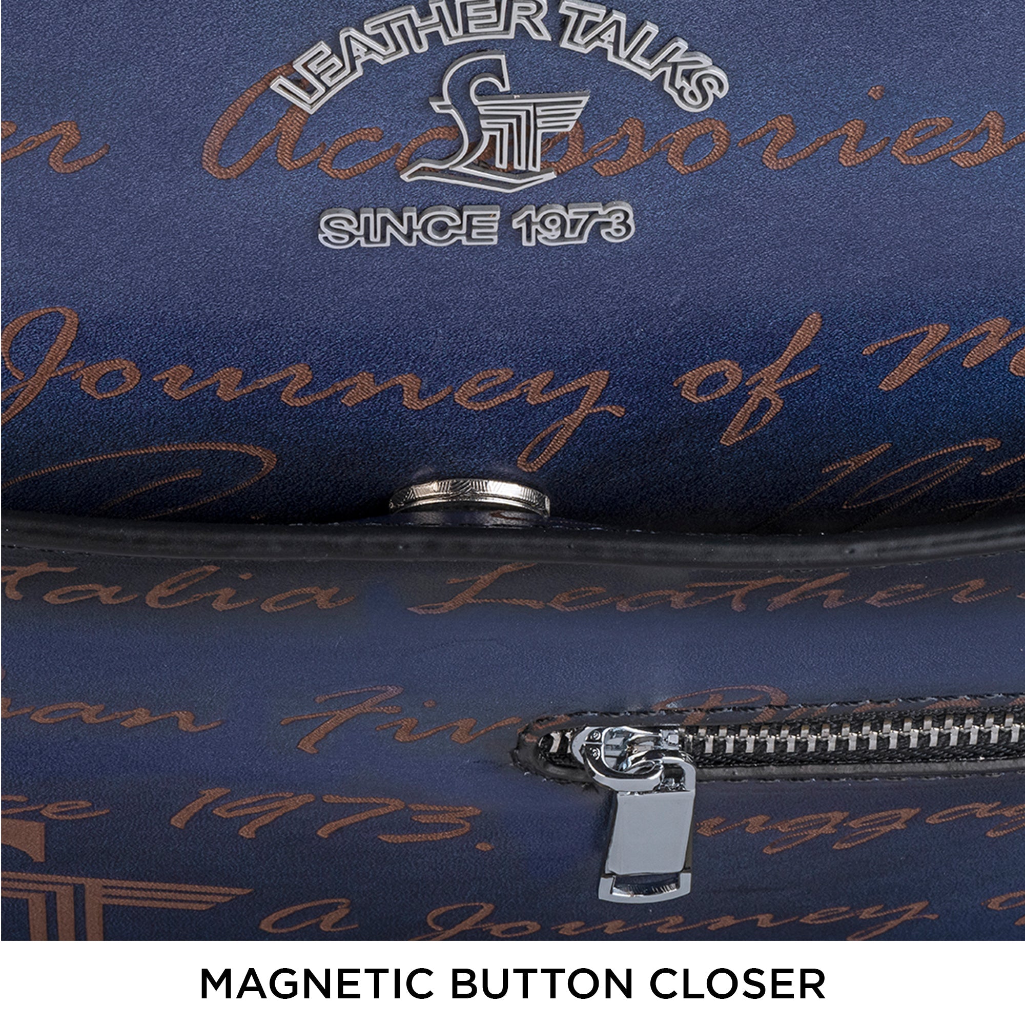 Premium Genuine Leather Blue Travel Trolley Bag Blue | Business Travel Trolley Bag | Overnighter Trolley | Cabin Luggage | Business trip trolley