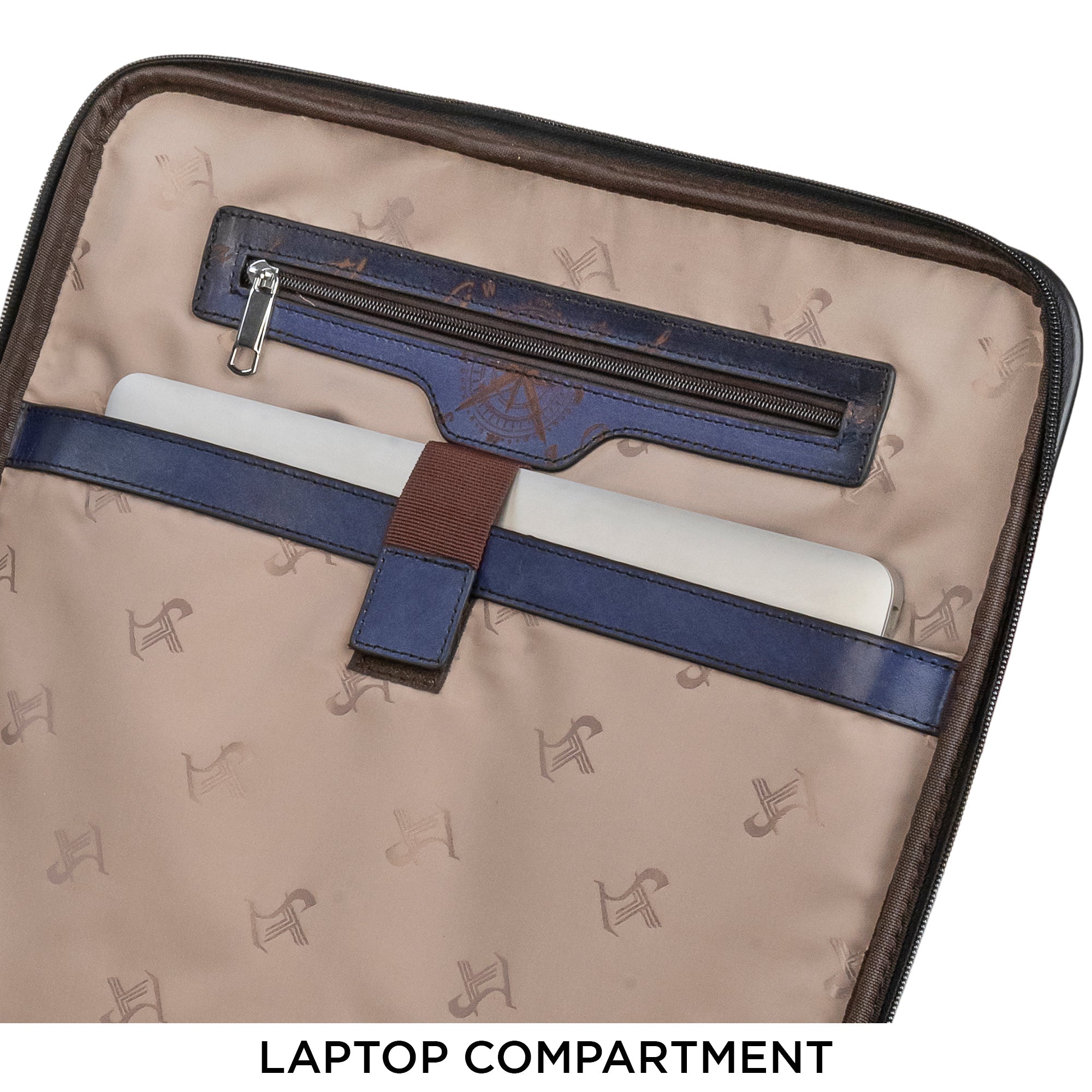 Premium Genuine Leather Blue Travel Trolley Bag Blue | Business Travel Trolley Bag | Overnighter Trolley | Cabin Luggage | Business trip trolley