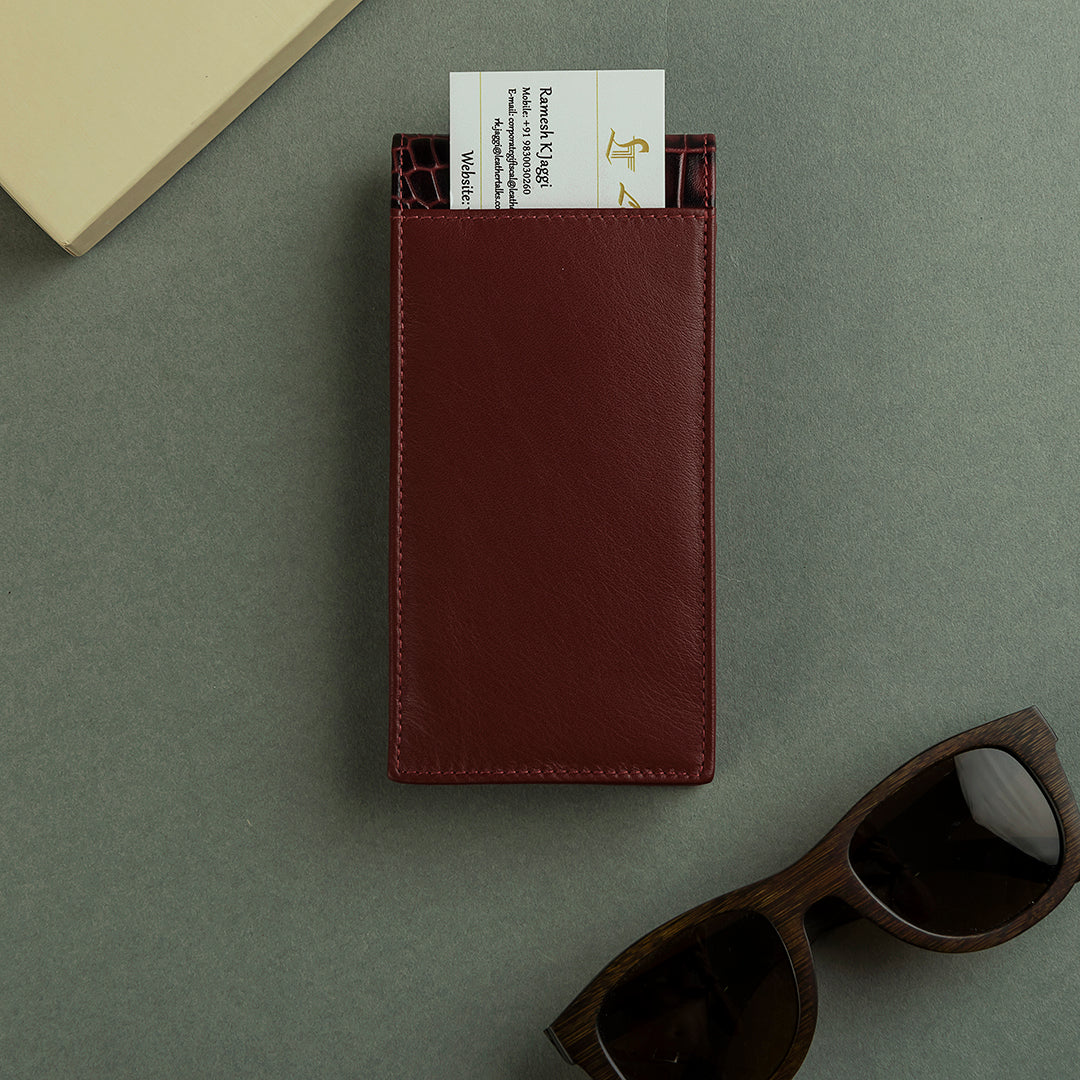 Spectacle Case | Goggle Case | Spectacle Case Leather | Color- Brown , Cherry LeatherTalks