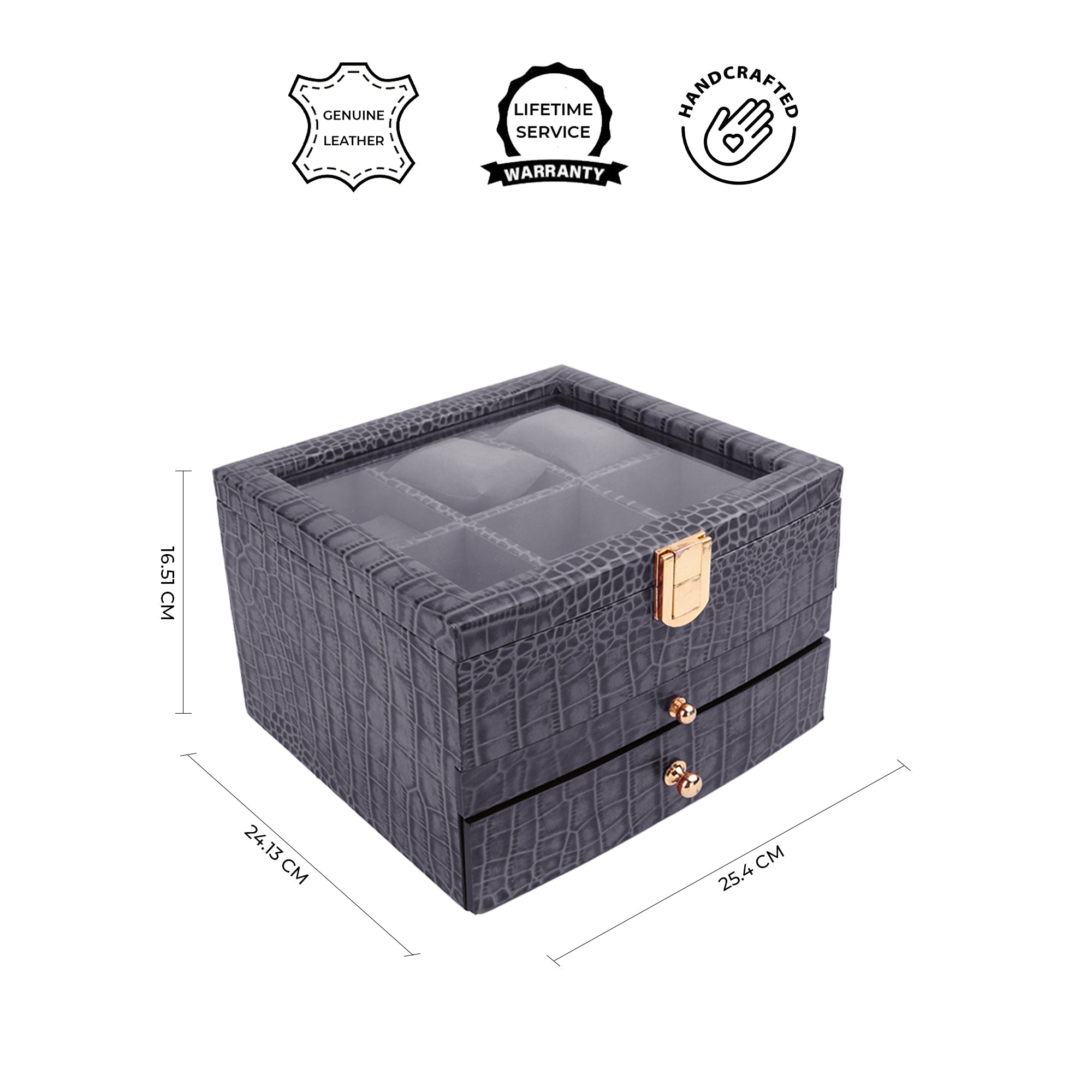 Leather watch organizer