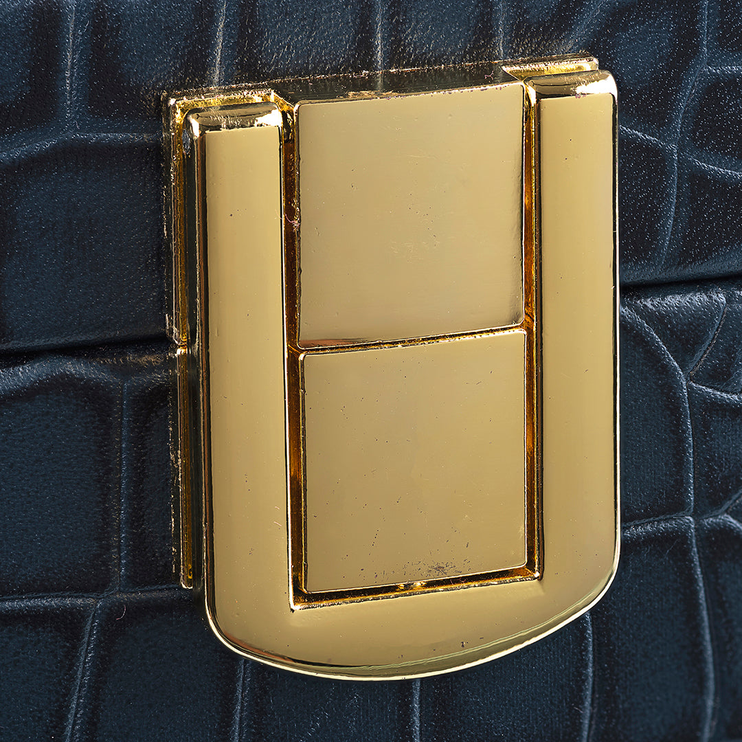 Galio Leather Watch Box For Men | 100% Genuine Leather | Can Hold 6 Watches | Acrylic Top | Color: Blue