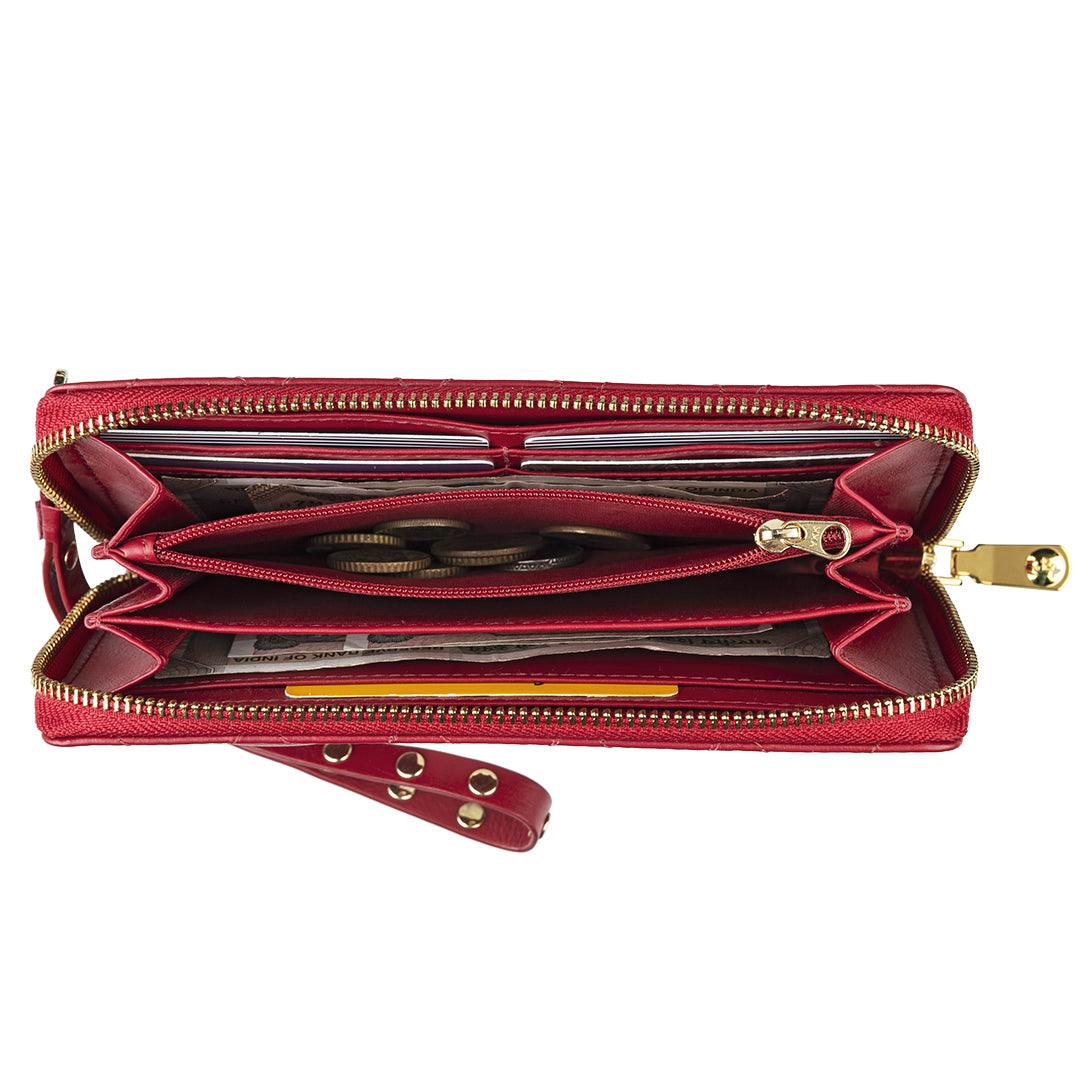 Designer leather wallet for women