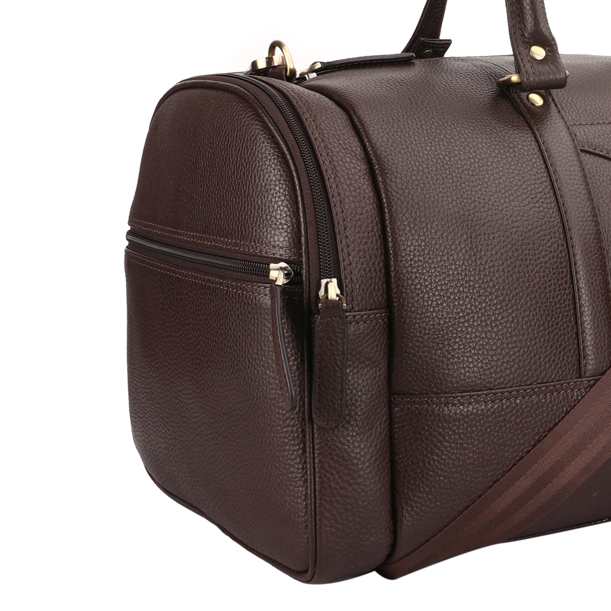 Bush Duffle Bag | Genuine Leather Travel Bag | Duffle Bag for Men | Color: Black & Brown Leather Talks