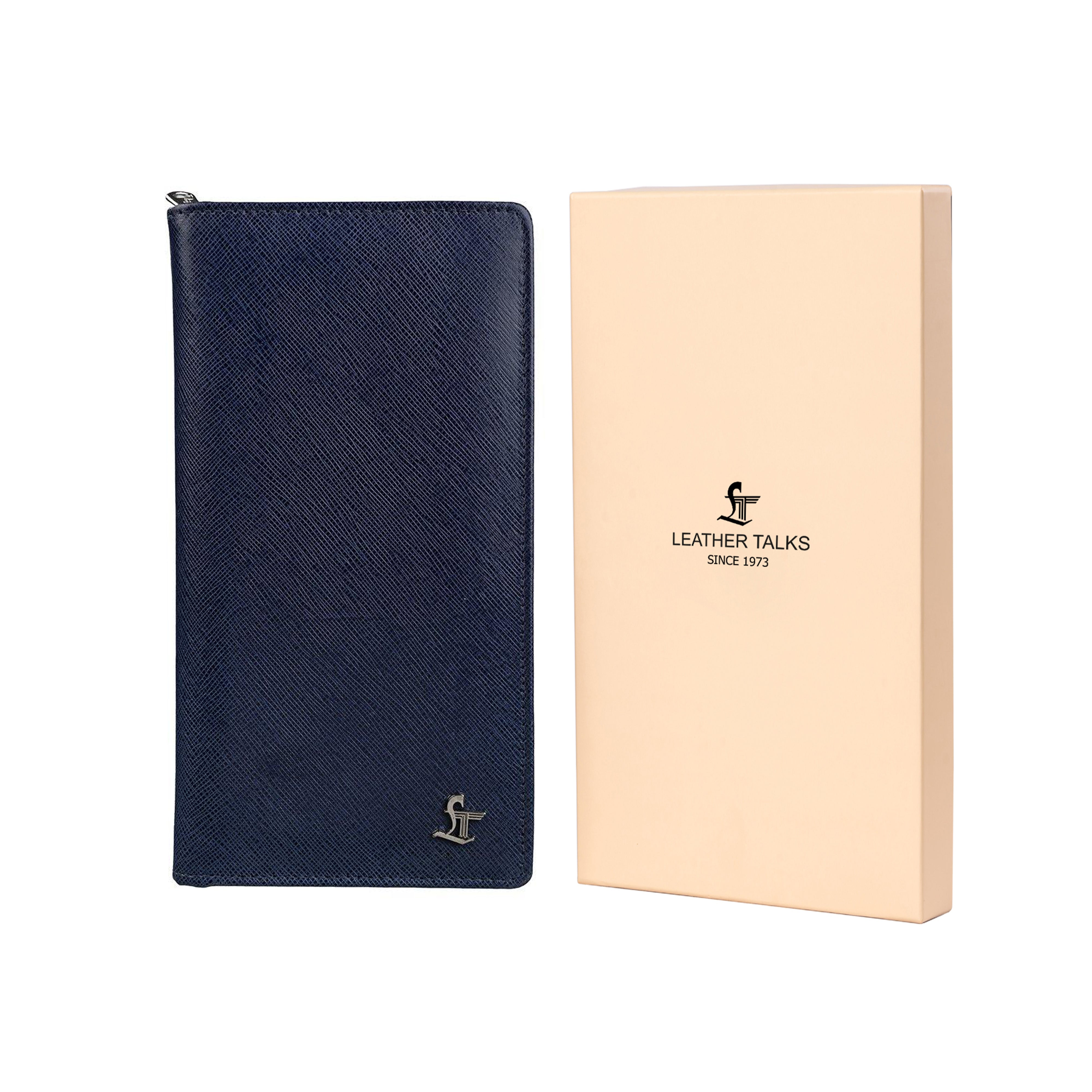 Full Zip Travel Wallet | 100% Genuine Leather | Color: Tan, Black, Blue & Brown Leather Talks