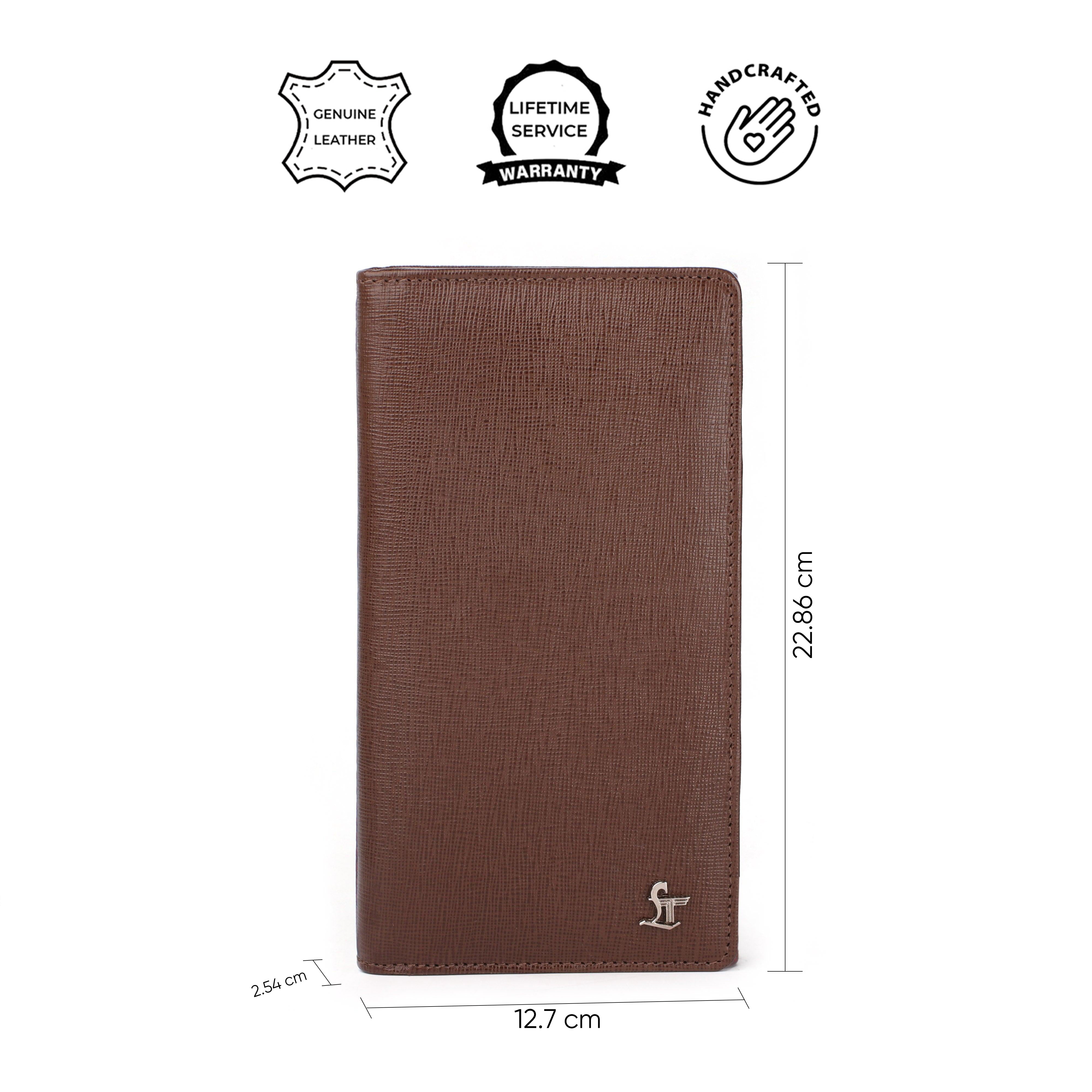 Full Zip Travel Wallet | 100% Genuine Leather | Color: Tan, Black, Blue & Brown Leather Talks