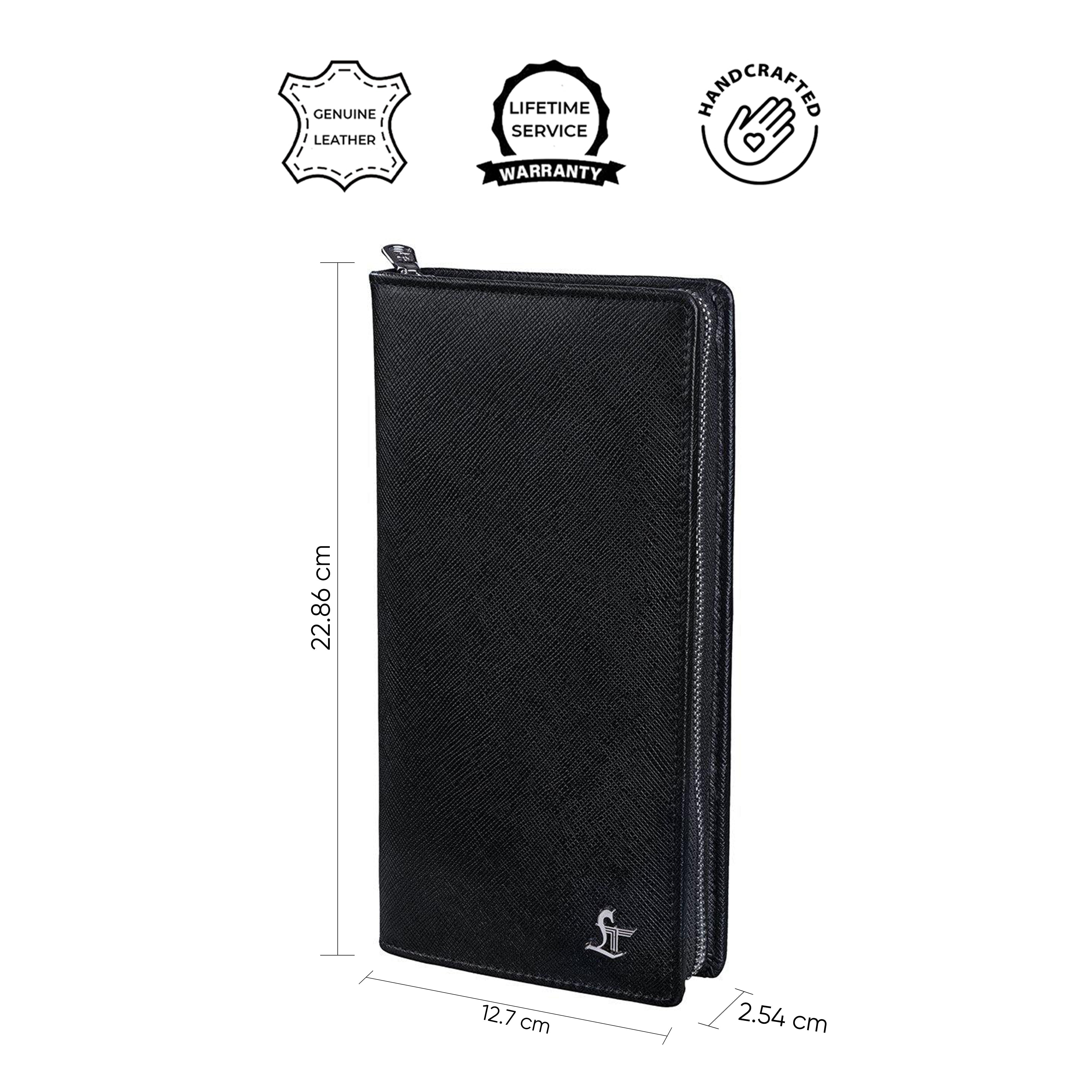 Full Zip Travel Wallet | 100% Genuine Leather | Color: Tan, Black, Blue & Brown Leather Talks