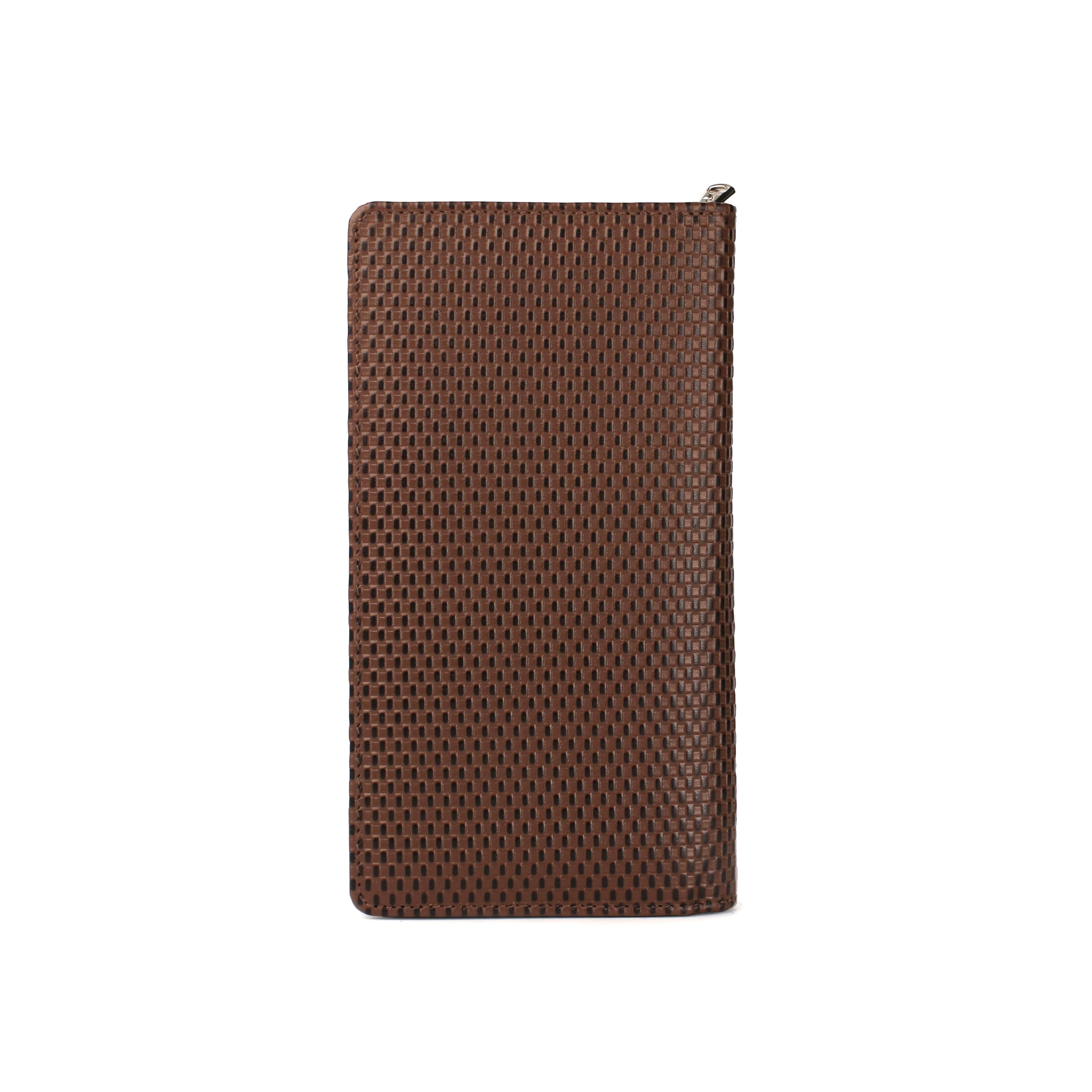 Full Zip Passport Travel Wallet For Men | 100% Genuine Leather | Color: Brown