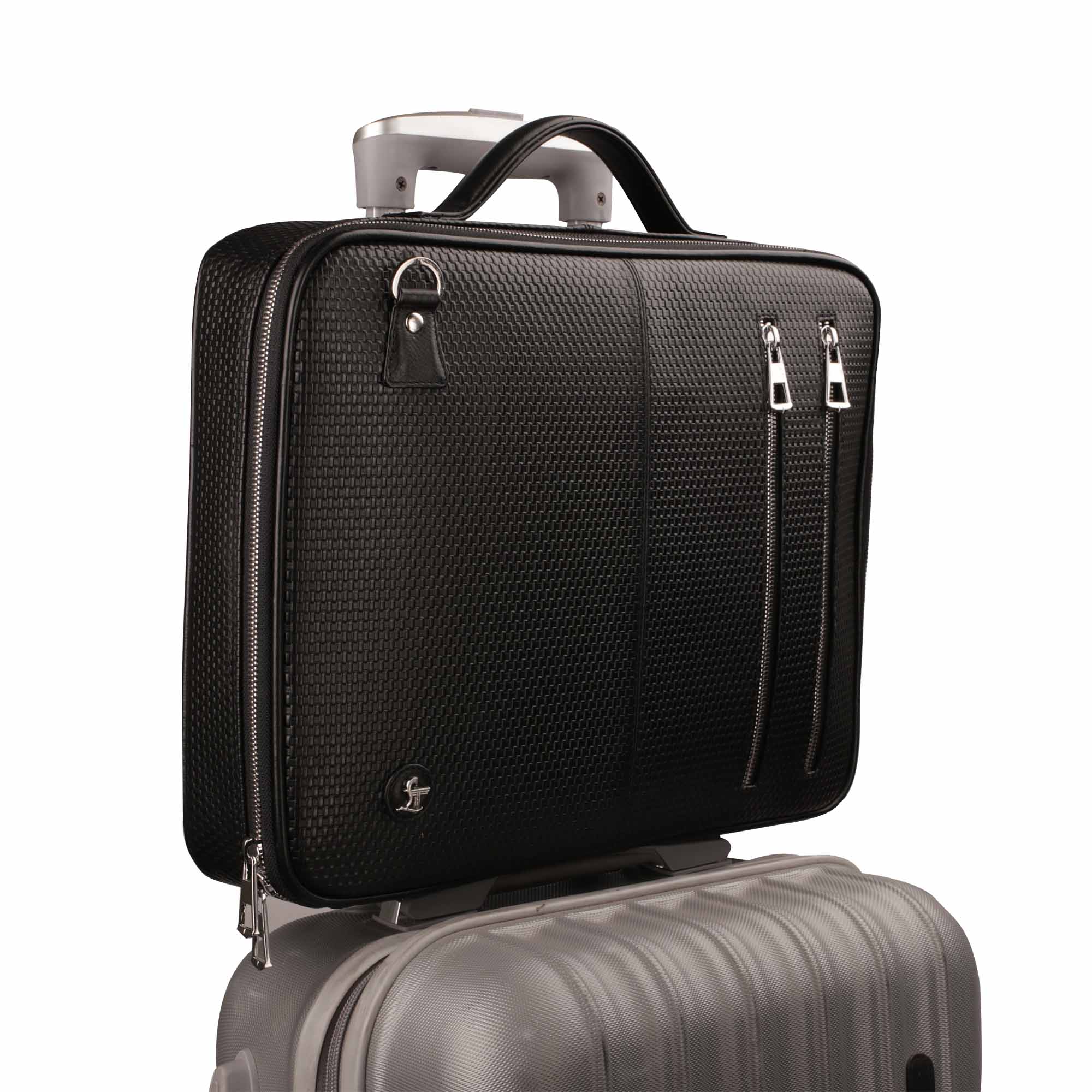 Leather work portfolio bag