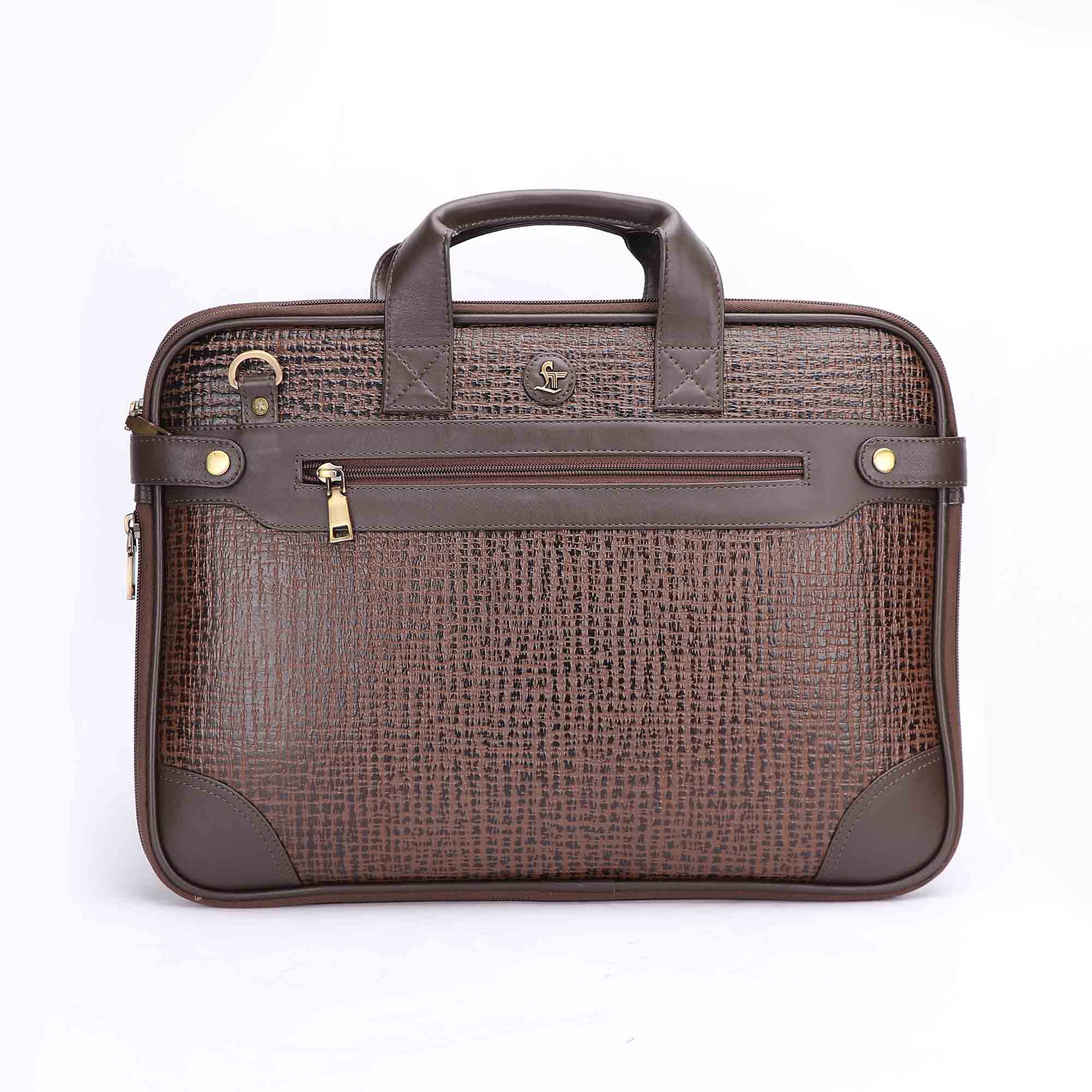 Office Folio Bag III | Leather Portfolio Bag | For Office Use | Colour - Brown