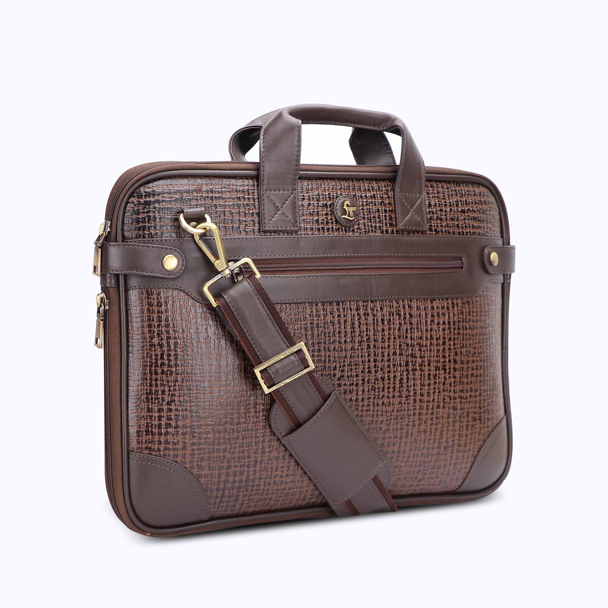 Office Folio Bag III | Leather Portfolio Bag | For Office Use | Colour - Brown