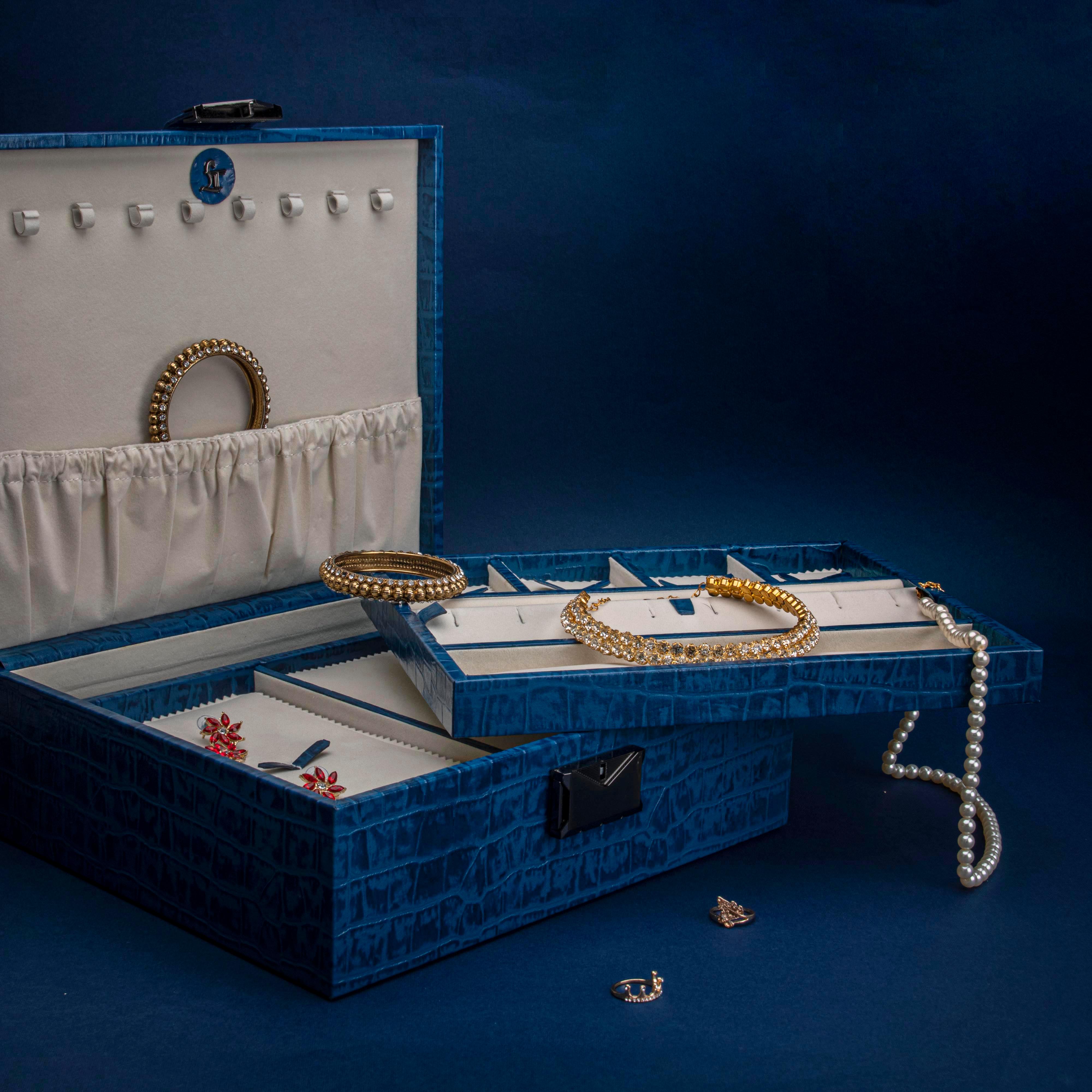 Royce Double Tray Jewellery Box - Leather Talks