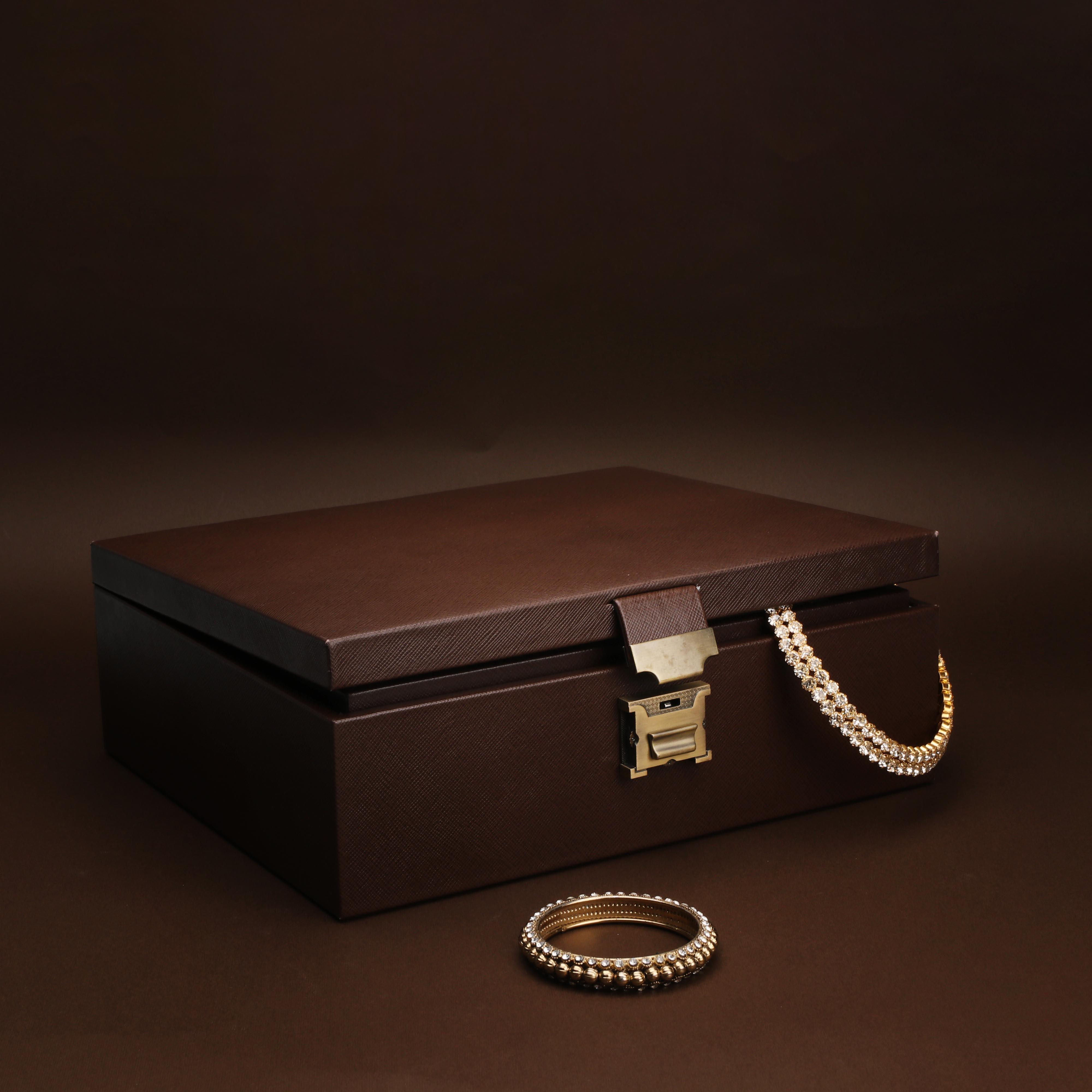 Royce Double Tray Jewellery Box - Leather Talks