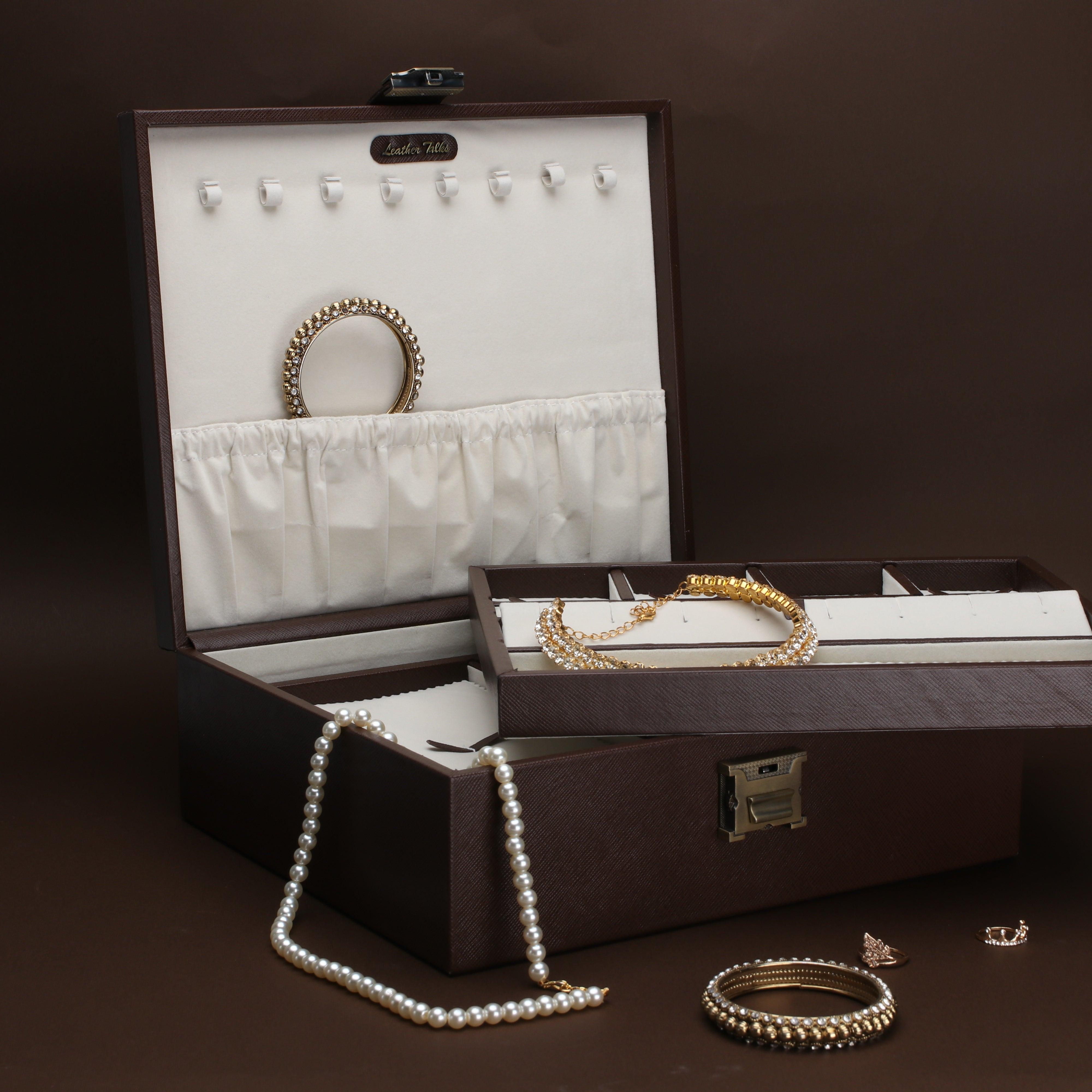 Royce Double Tray Jewellery Box - Leather Talks