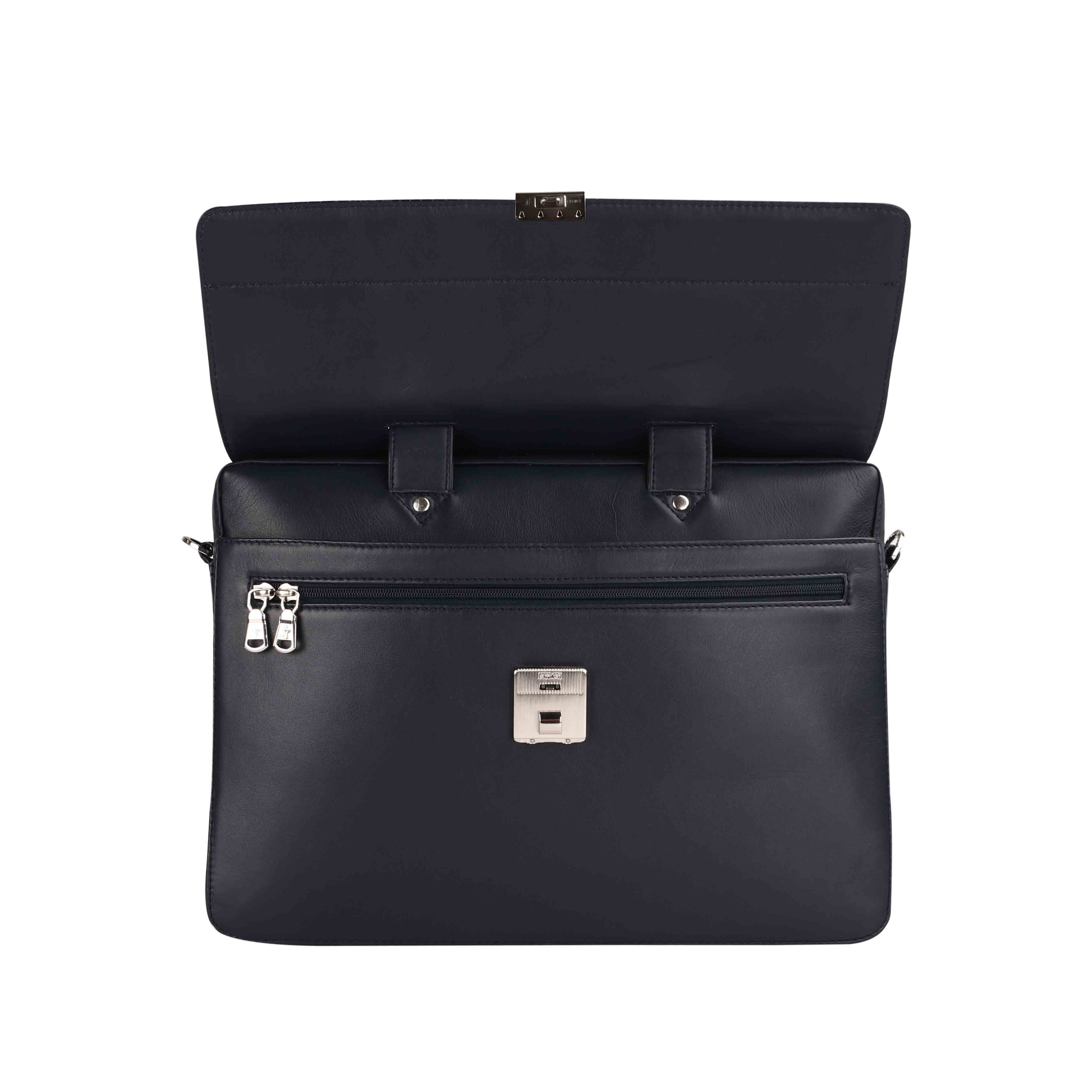 Ruvido II Luxury Leather Laptop Bag for Men | 15" Laptop Office Bag | Premium Leather Laptop Bag for Professionals | Color: Black, Olive Green, Brown & Blue Leather Talks