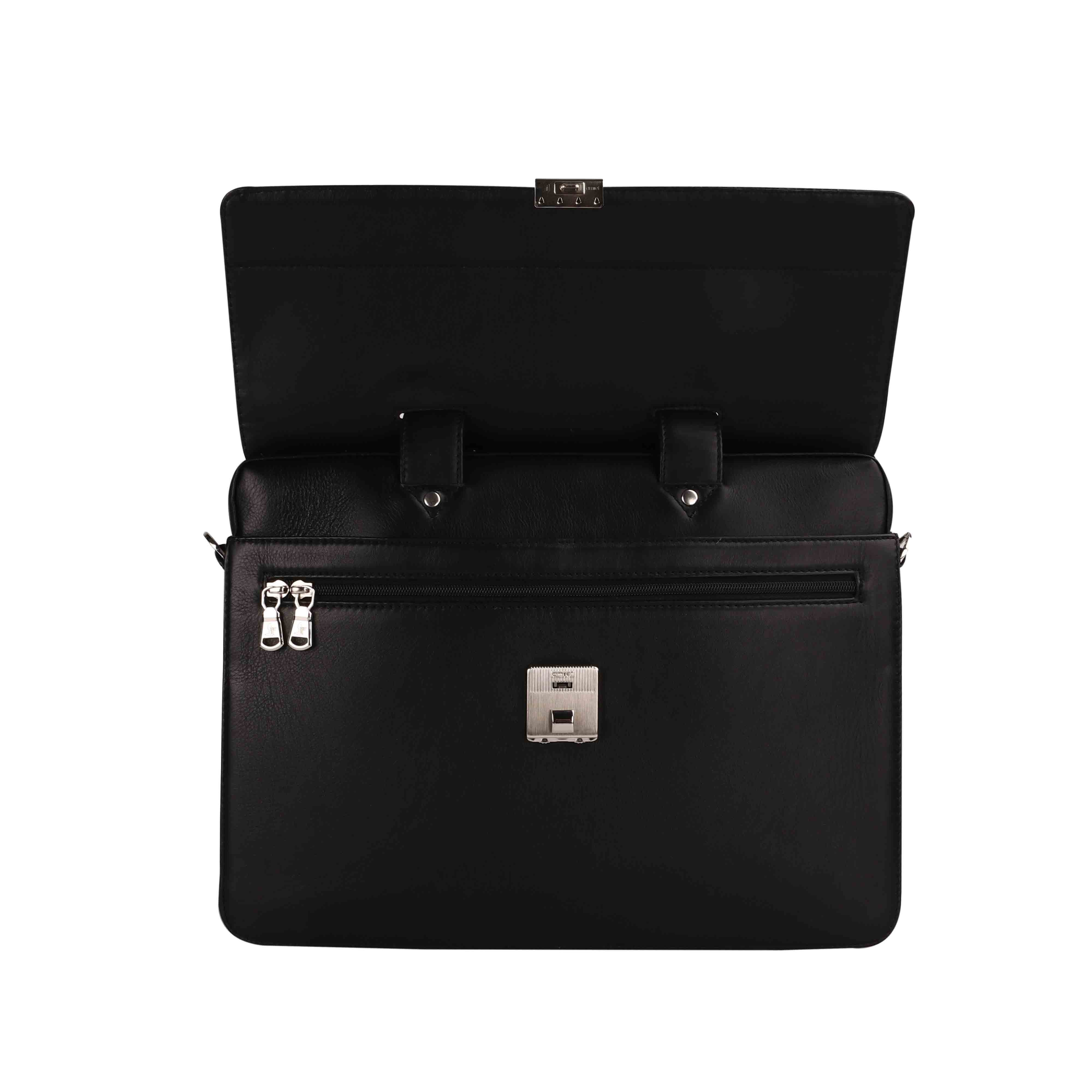 Ruvido II V 2.0 Luxury Leather Laptop and Office Bag for Men, designed to fit 15-inch laptops, offering a stylish and durable storage solution for professional use.