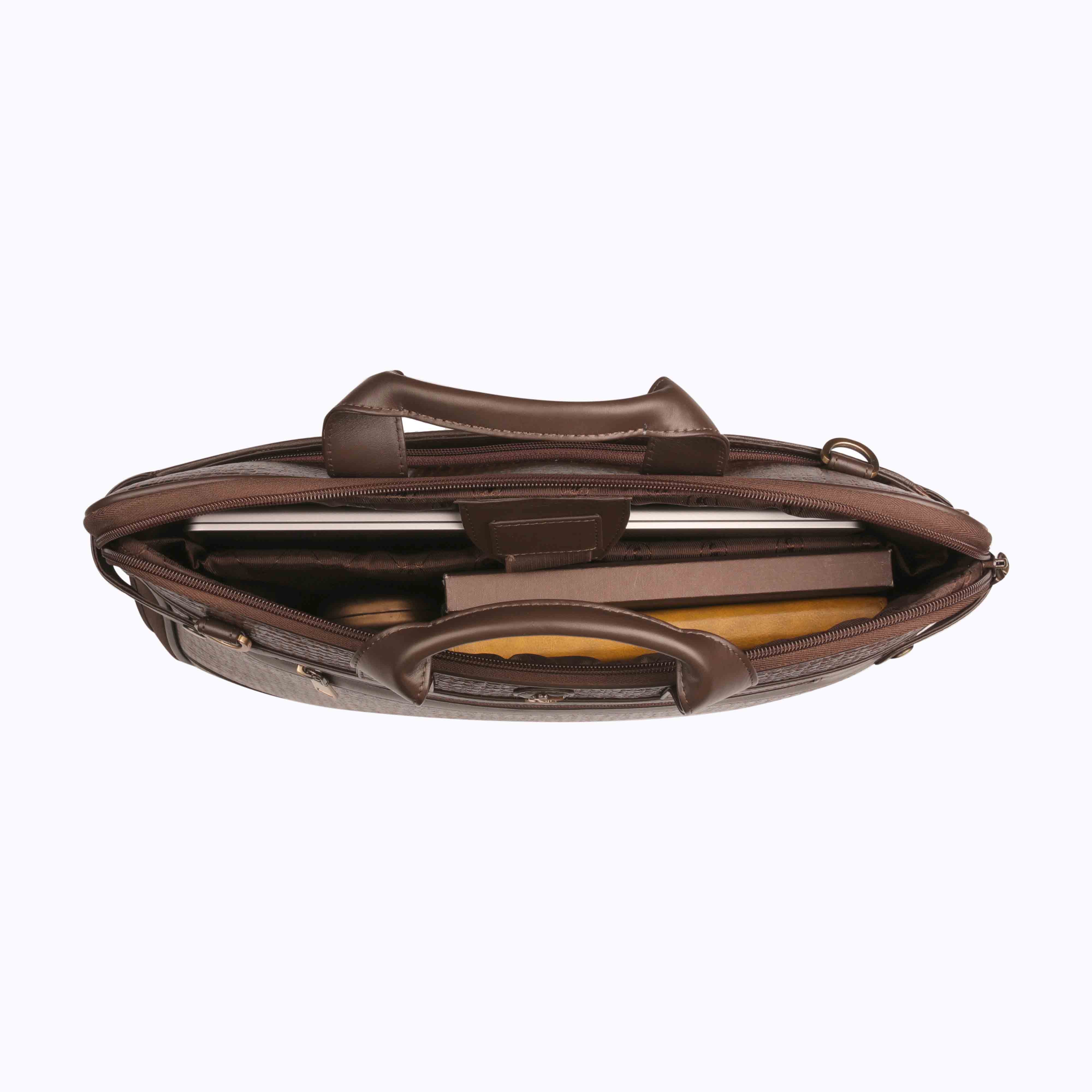 Office Folio Bag III | Leather Portfolio Bag | For Office Use | Colour - Brown