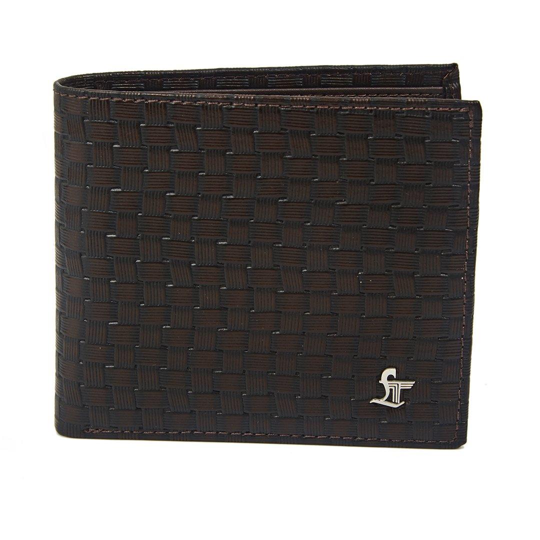 Premium Italian Square Diamond Brown Wallet - Leather Talks